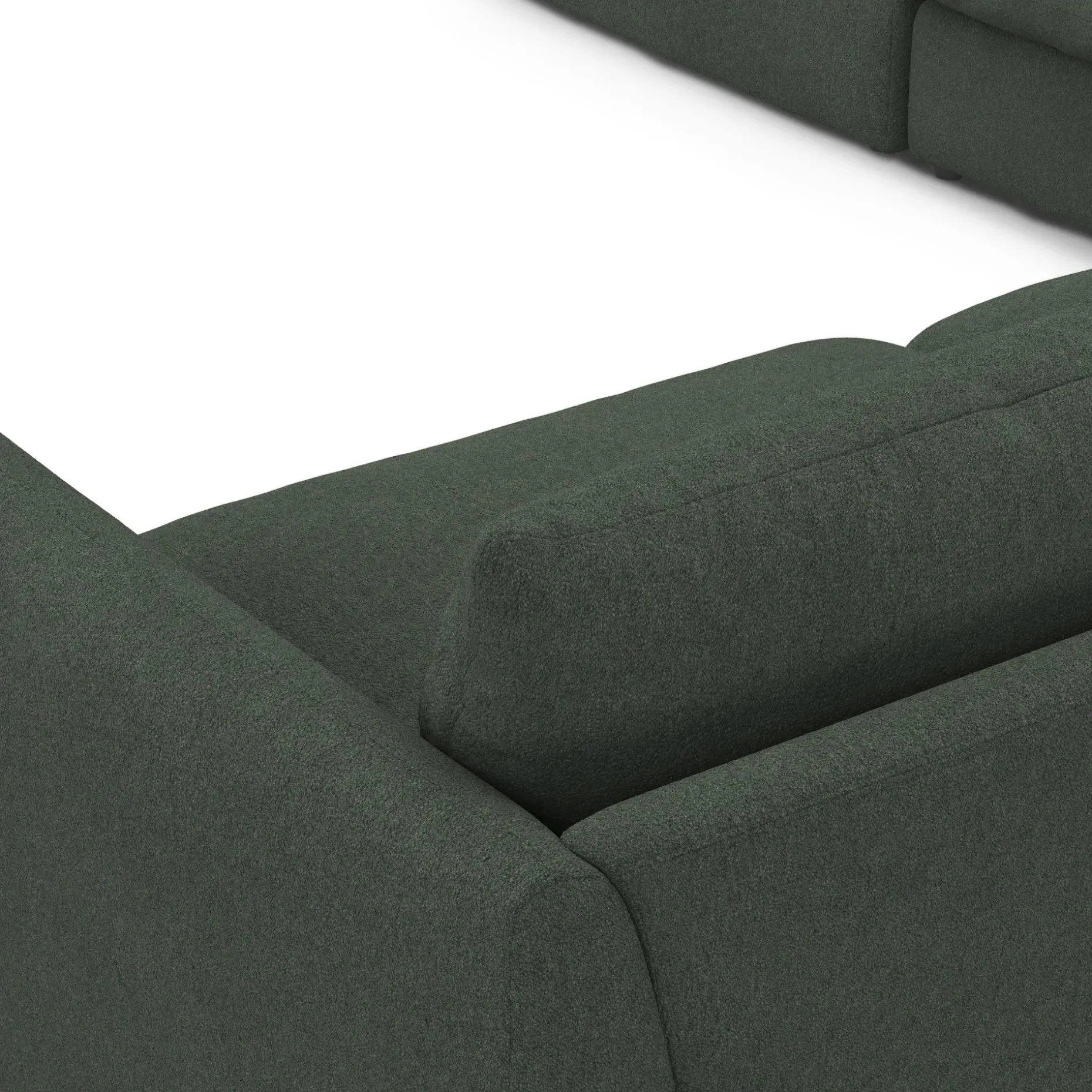 Leigh 126" Modular Corner Sectional - Green Wool Bouclé