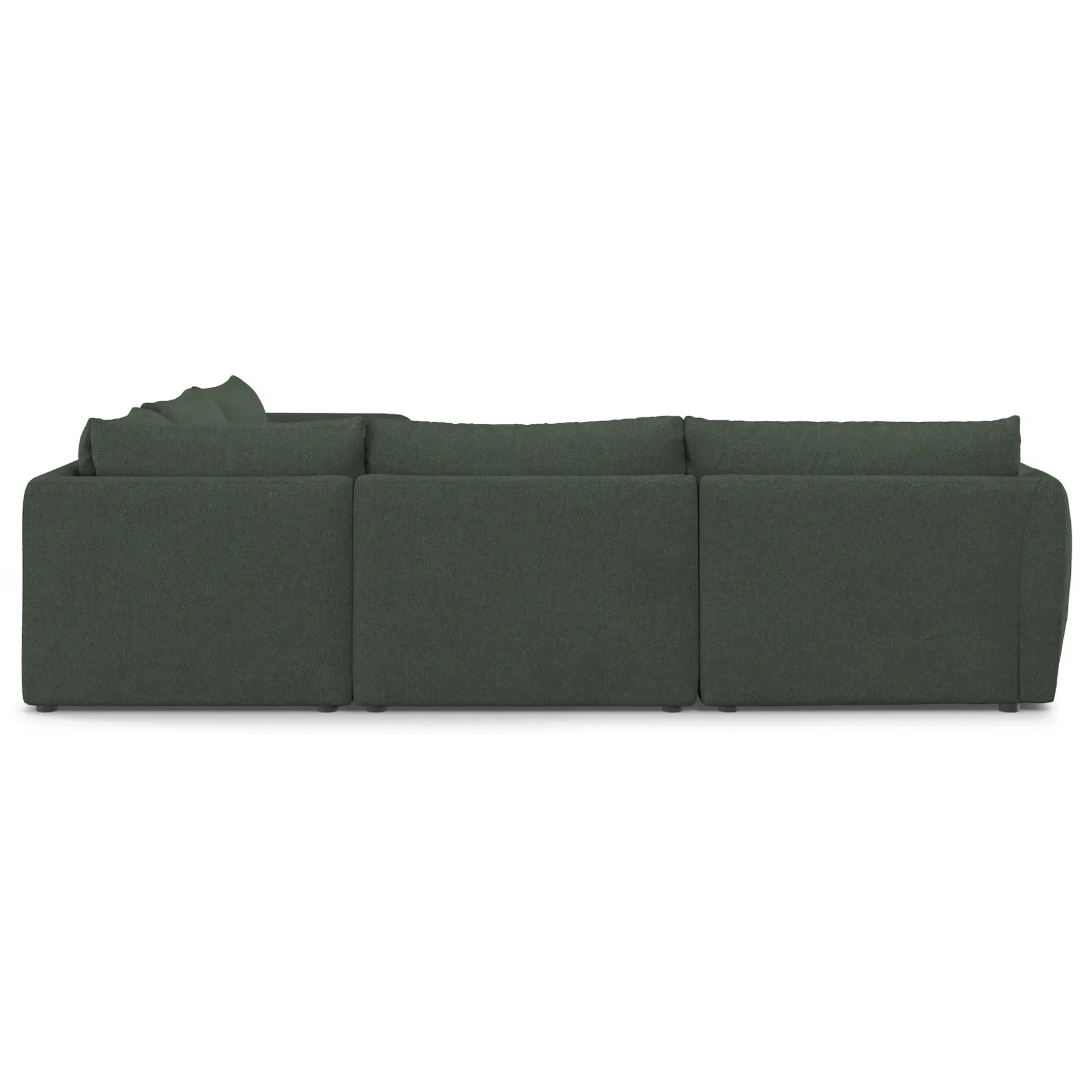 Leigh 126" Modular Corner Sectional - Green Wool Bouclé