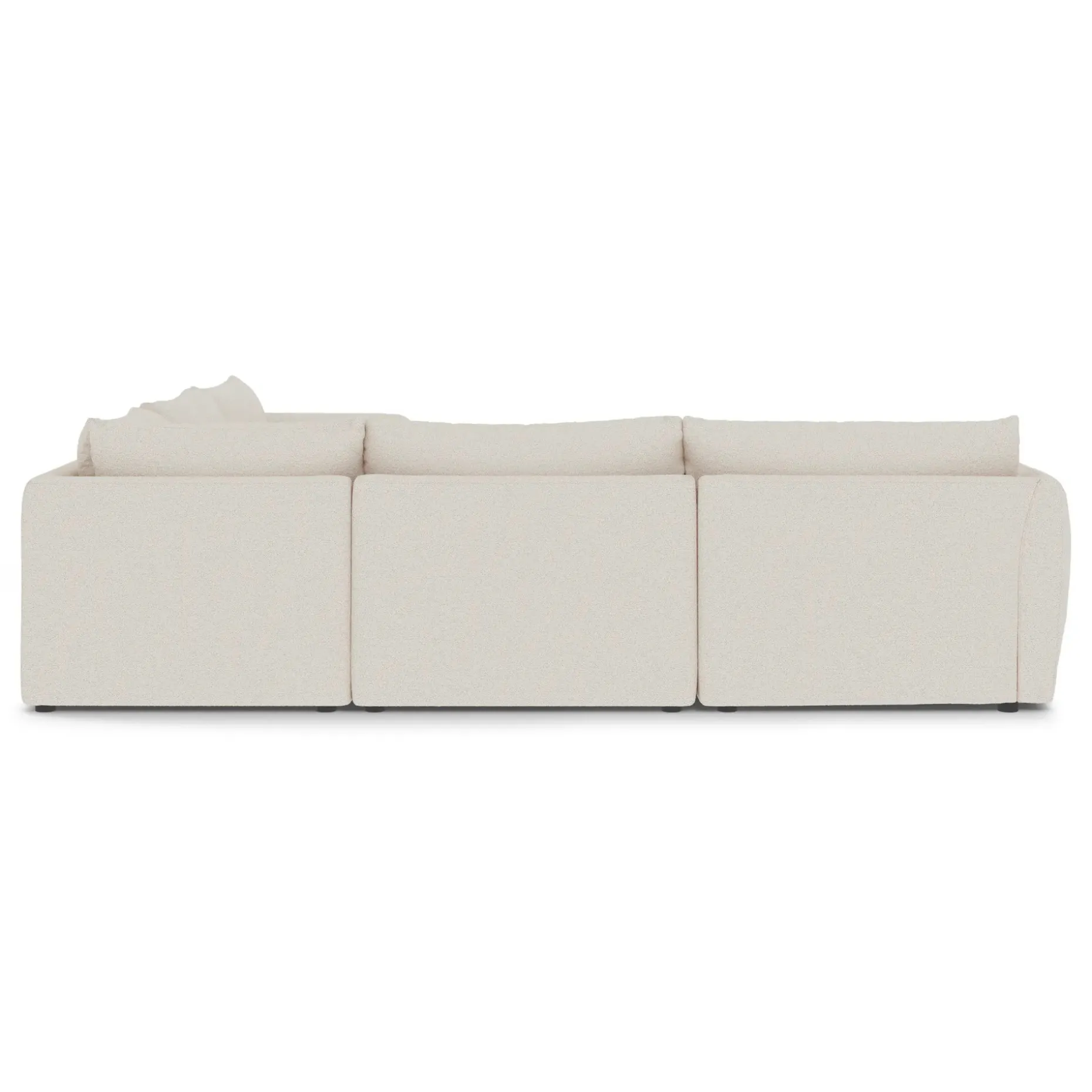 Leigh 126" Modular Corner Sectional - Ivory Wool Bouclé