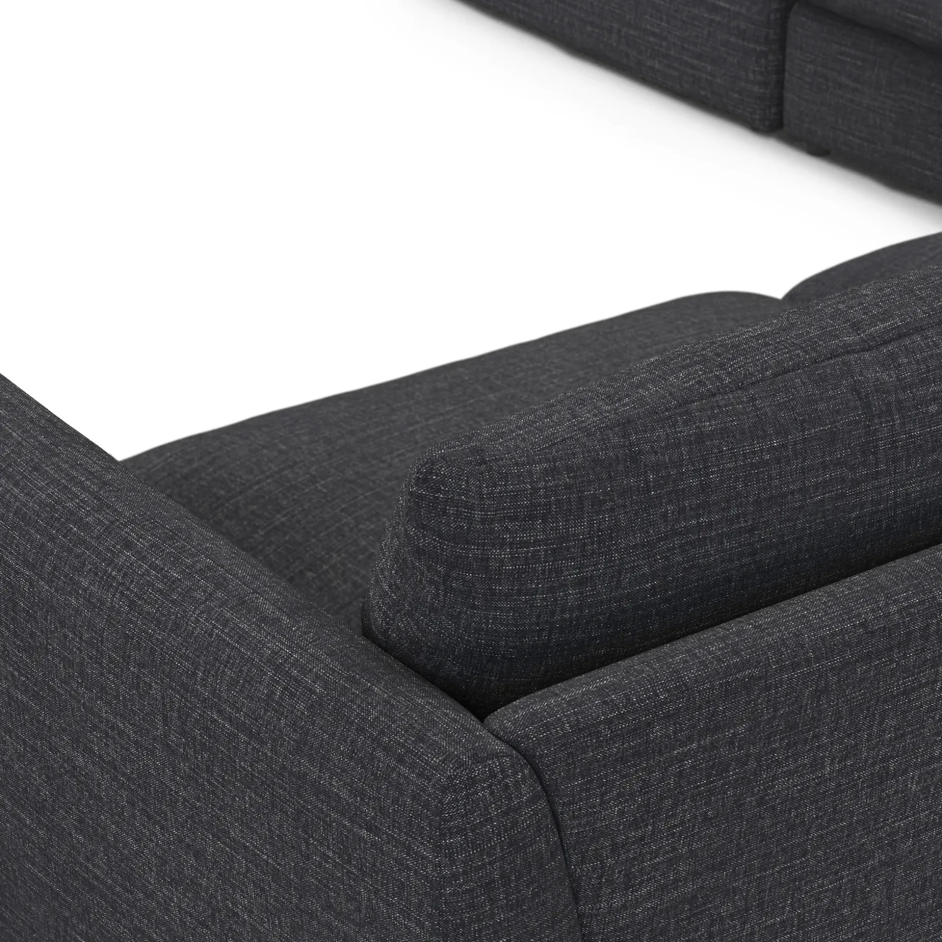 Leigh 126" Modular Corner Sectional - Napa Charcoal