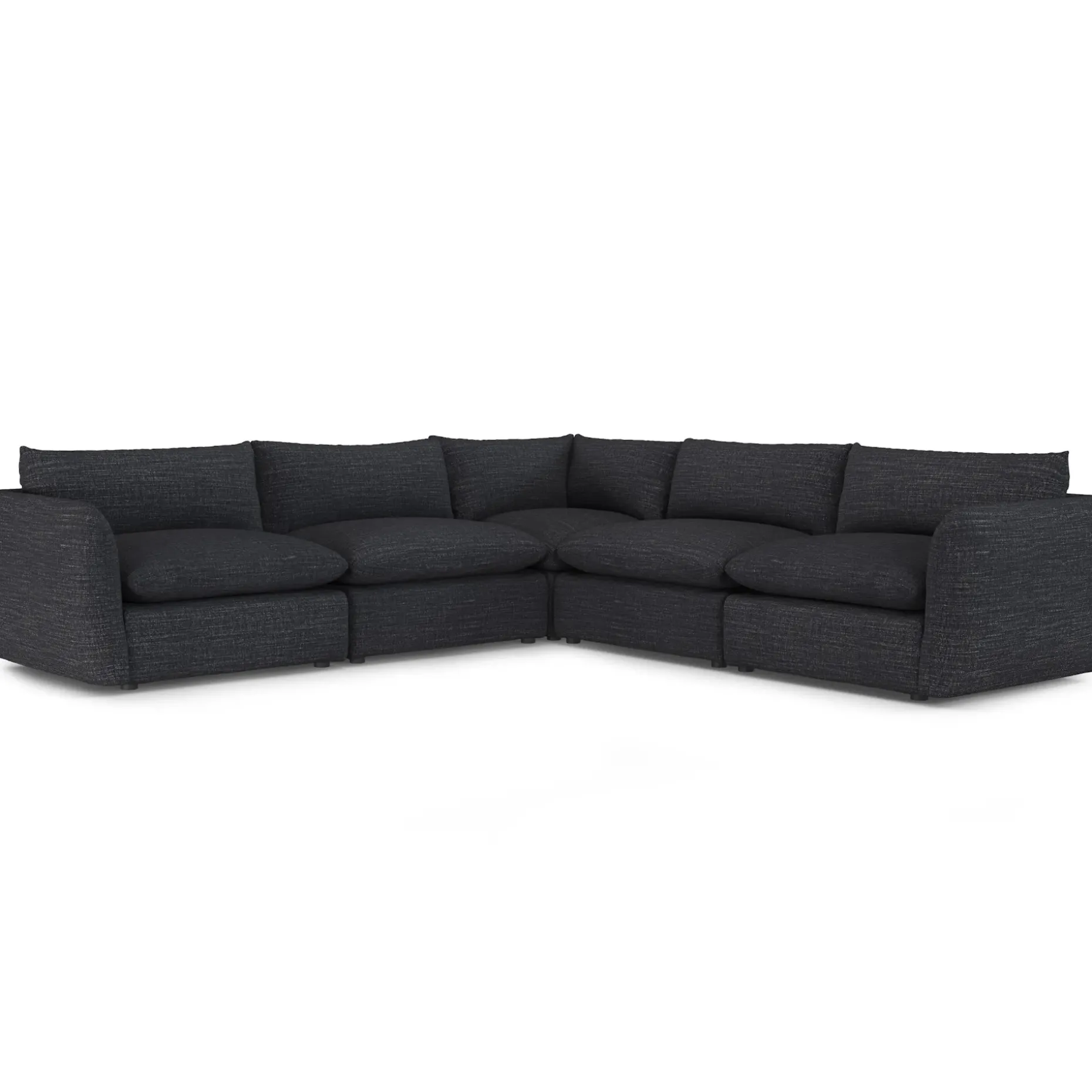 Leigh 126" Modular Corner Sectional - Napa Charcoal