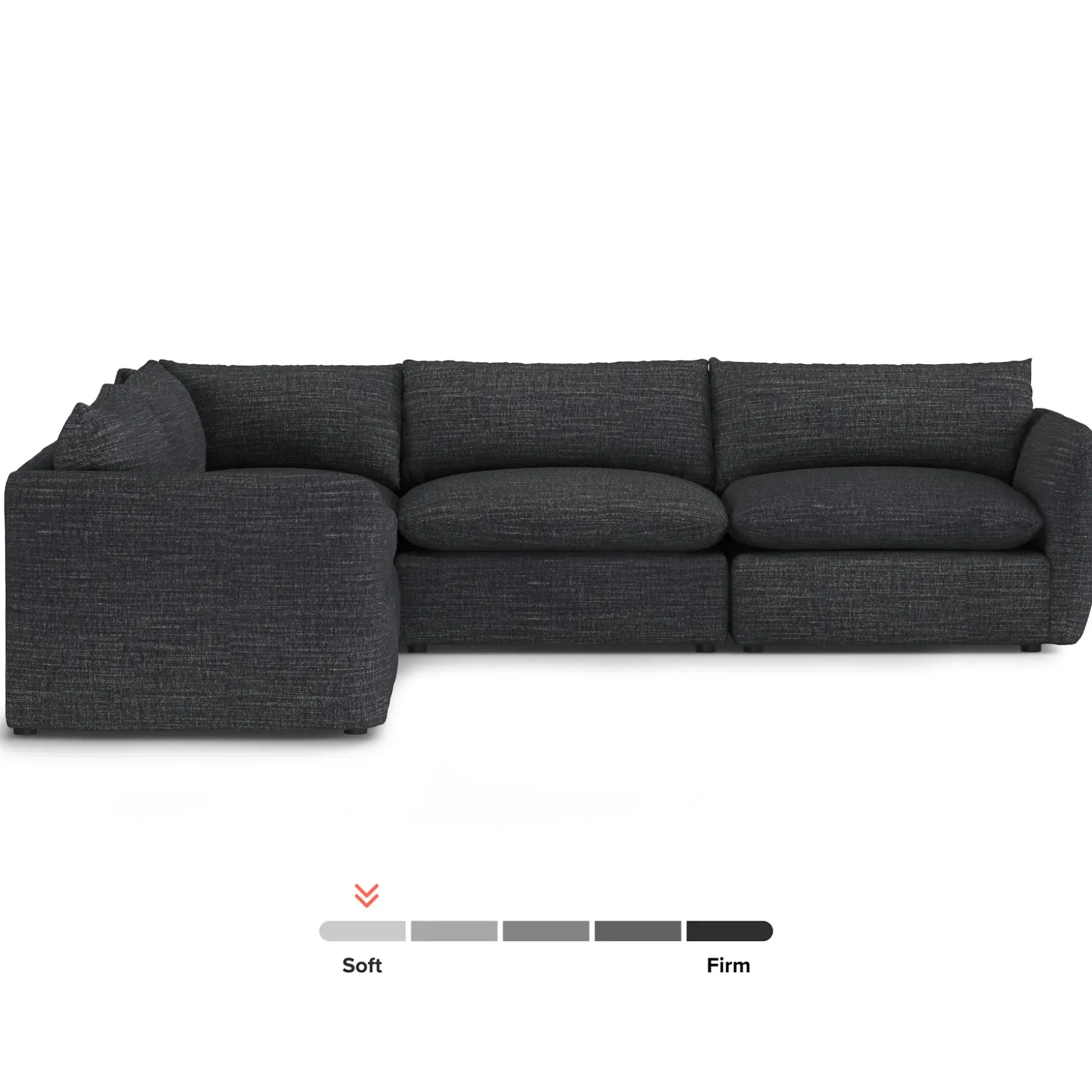 Leigh 126" Modular Corner Sectional - Napa Charcoal