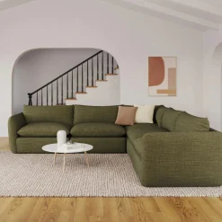 Leigh 126" Modular Corner Sectional - Napa Moss