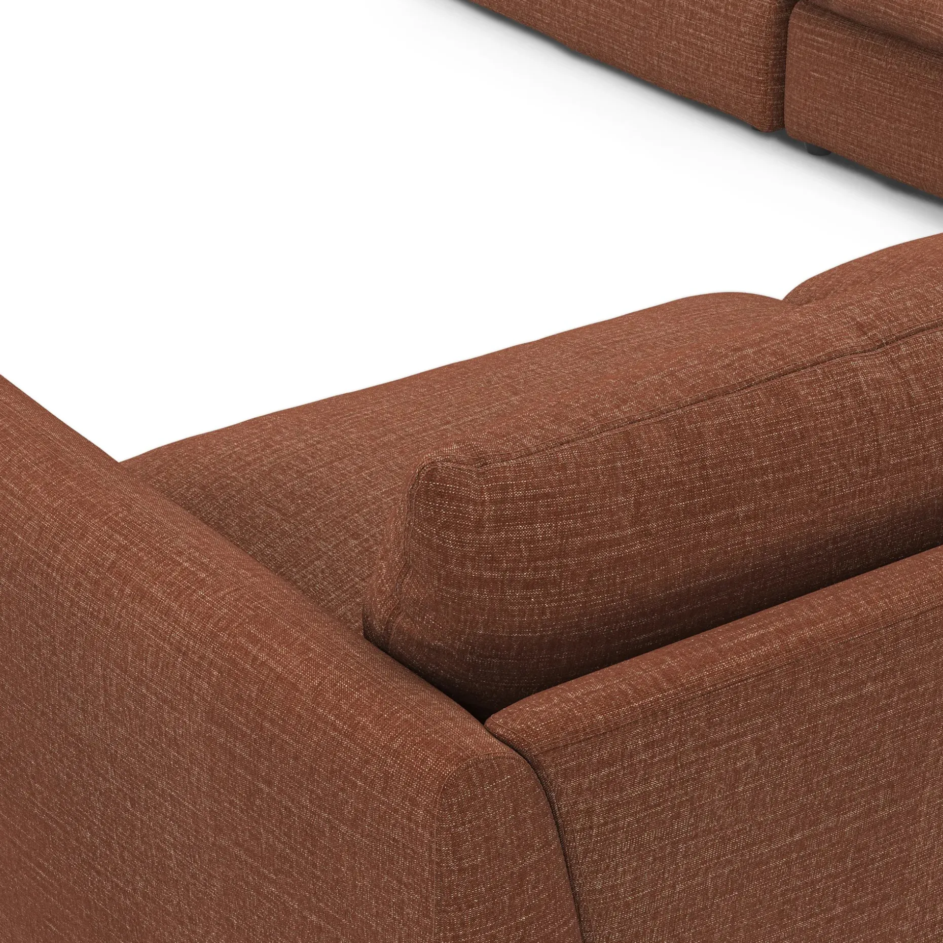 Leigh 126" Modular Corner Sectional - Napa Rust