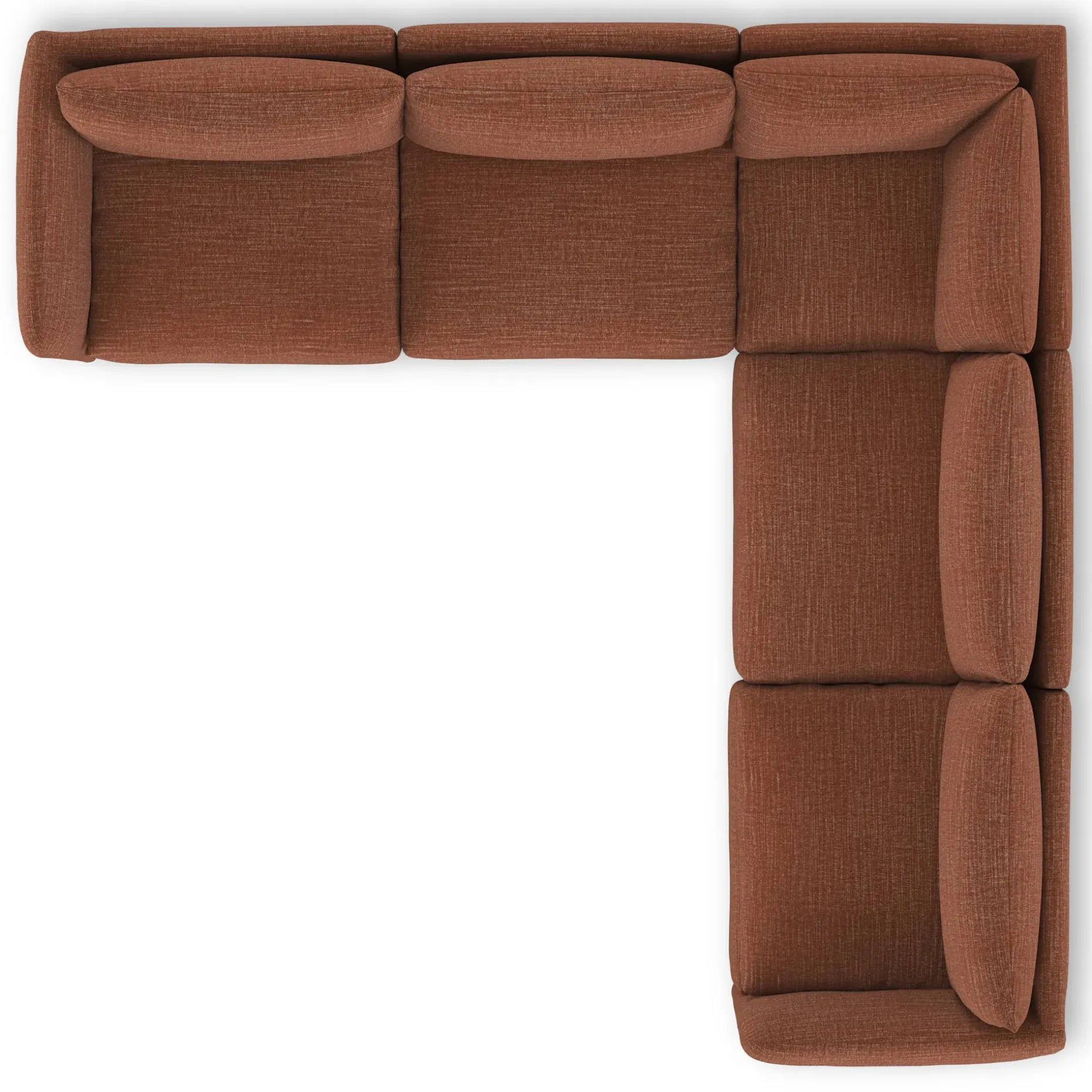 Leigh 126" Modular Corner Sectional - Napa Rust