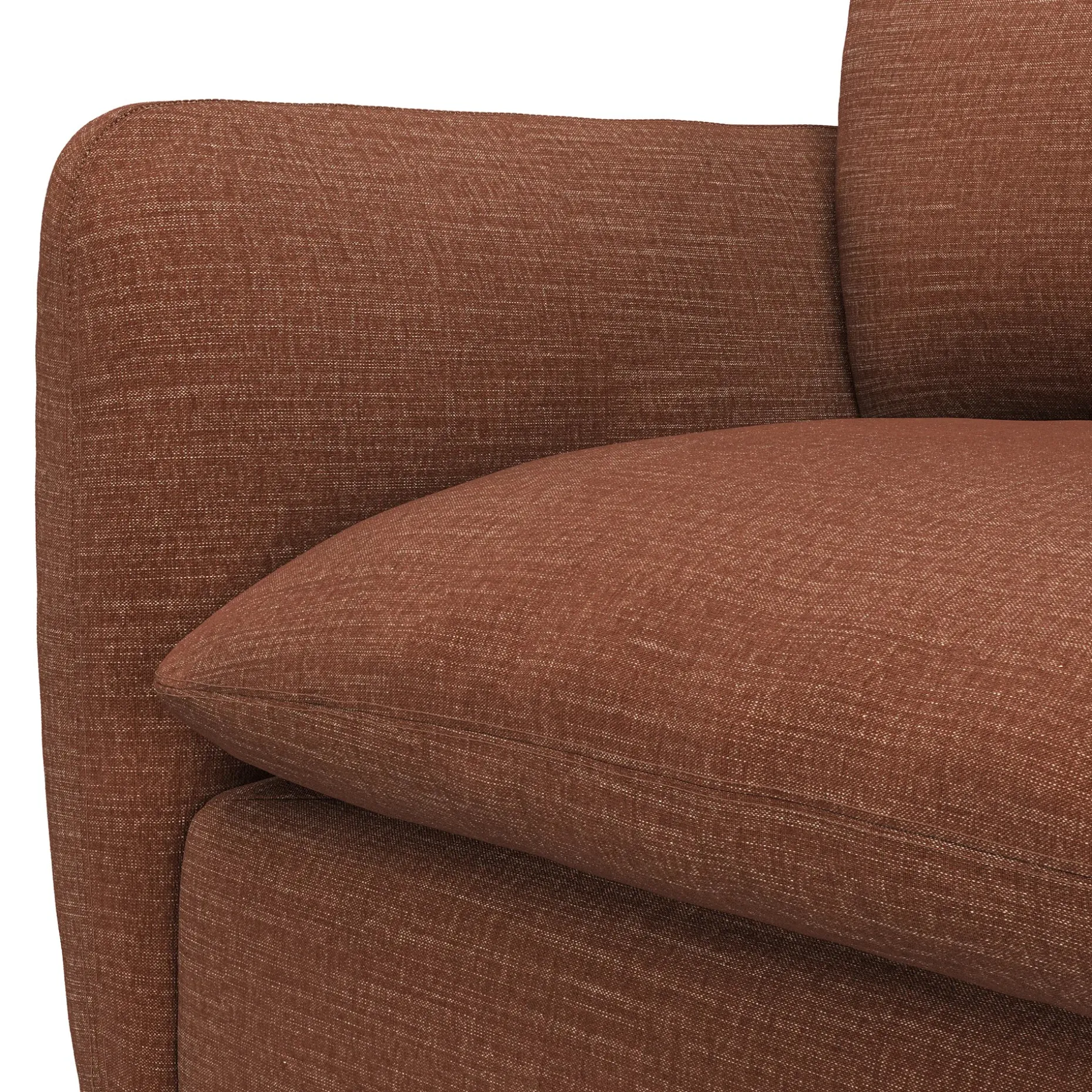 Leigh 126" Modular Corner Sectional - Napa Rust