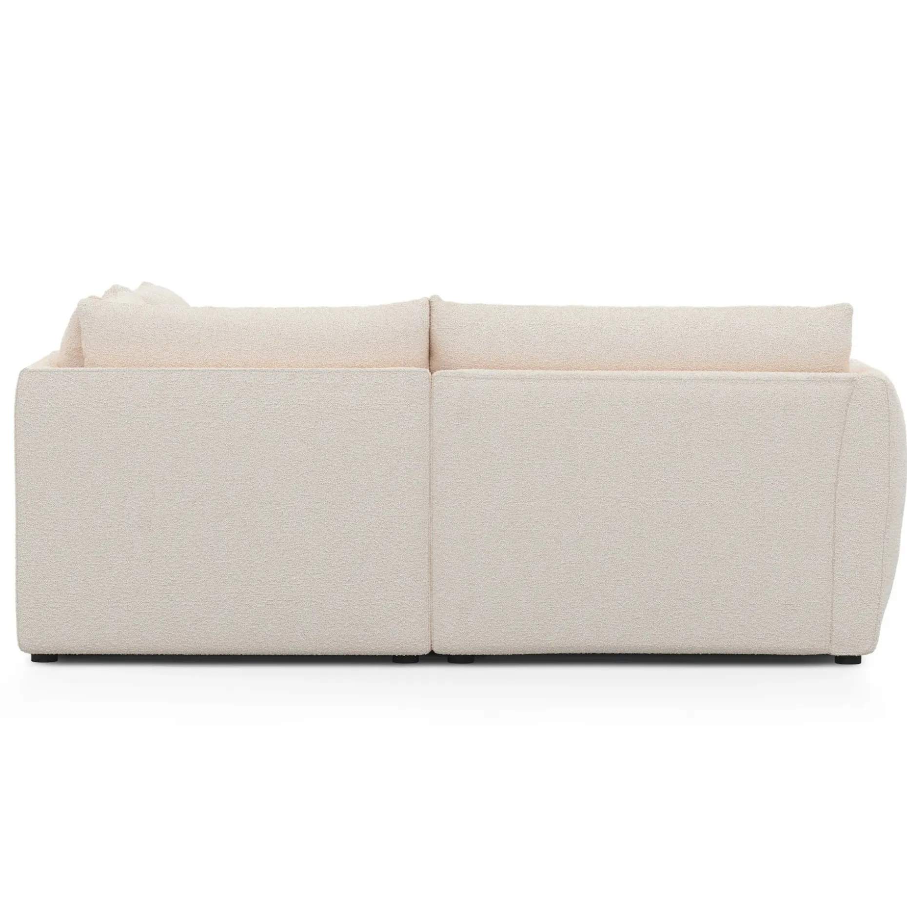 Leigh 87" Modular Corner Sectional - Ivory Wool Bouclé