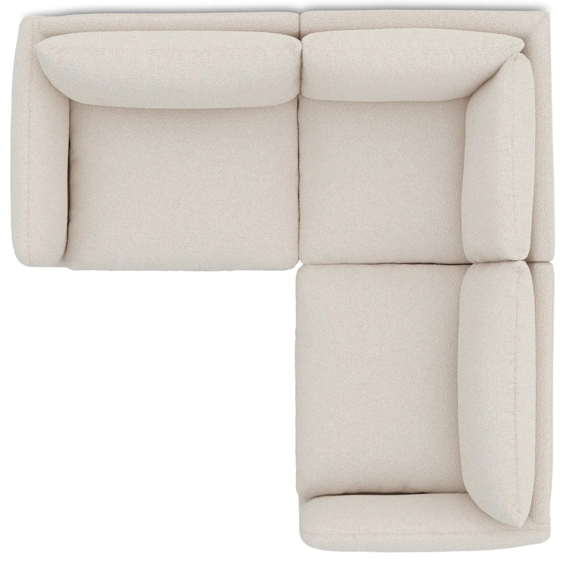 Leigh 87" Modular Corner Sectional - Ivory Wool Bouclé