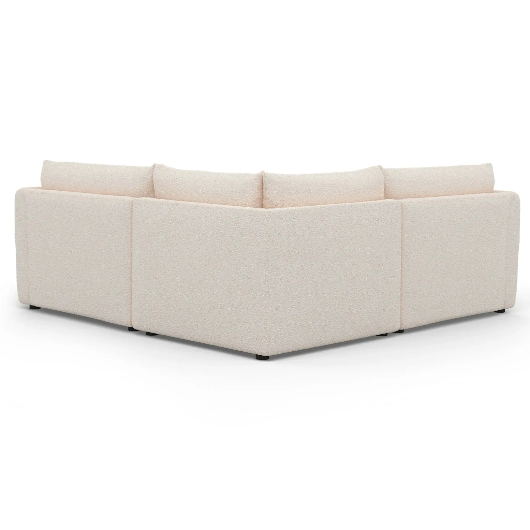Leigh 87" Modular Corner Sectional - Ivory Wool Bouclé