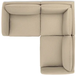 Leigh 87" Modular Corner Sectional - Silver Taupe