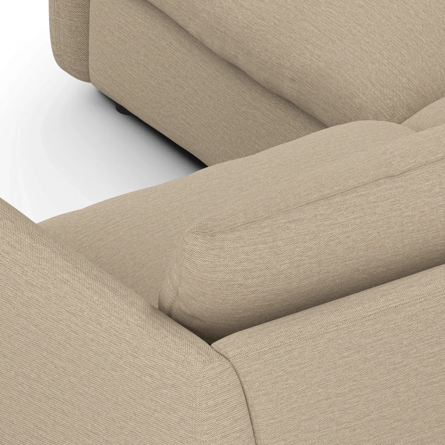 Leigh 87" Modular Corner Sectional - Silver Taupe