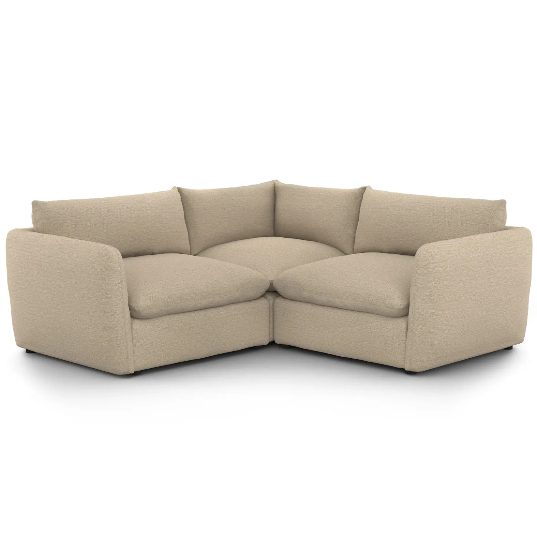 Leigh 87" Modular Corner Sectional - Silver Taupe