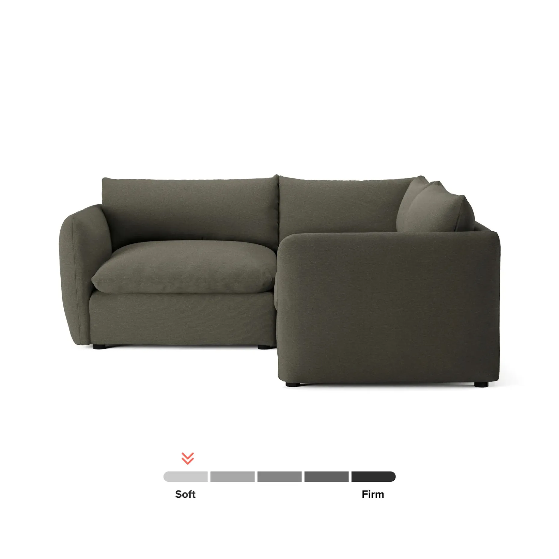 Leigh 87" Modular Corner Sectional - Silver Moss