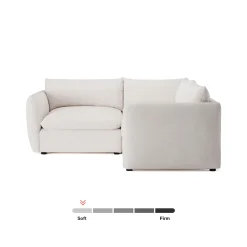 Leigh 87" Modular Corner Sectional - Napa White