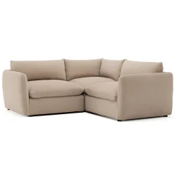 Leigh 87" Modular Corner Sectional - Sandstone Wool Bouclé