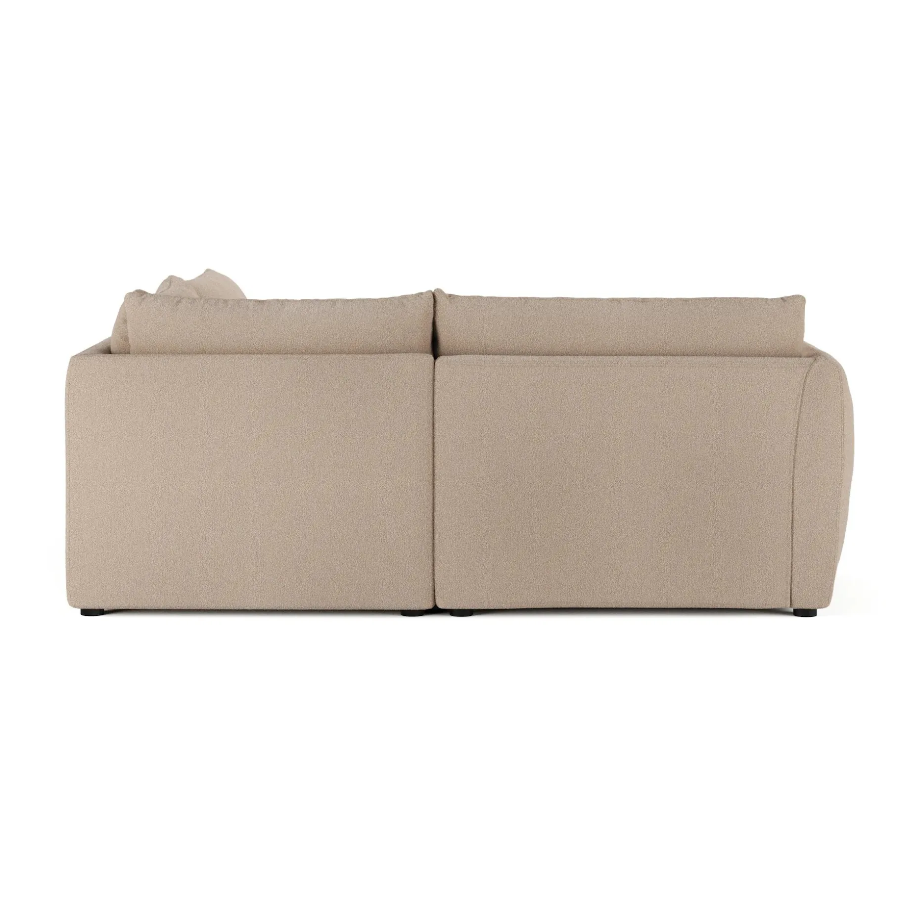 Leigh 87" Modular Corner Sectional - Sandstone Wool Bouclé