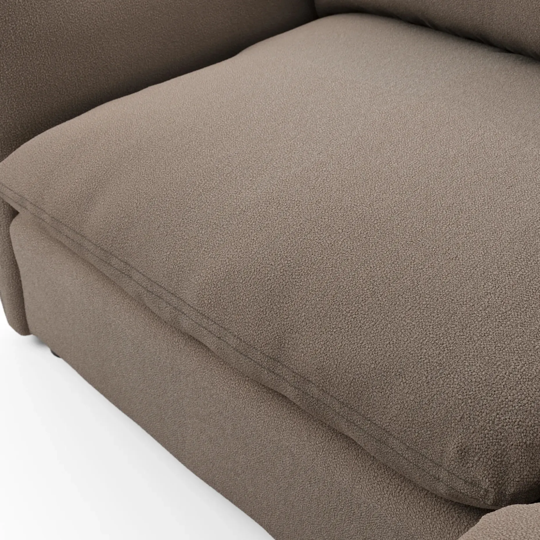 Leigh 87" Modular Corner Sectional - Sandstone Wool Bouclé