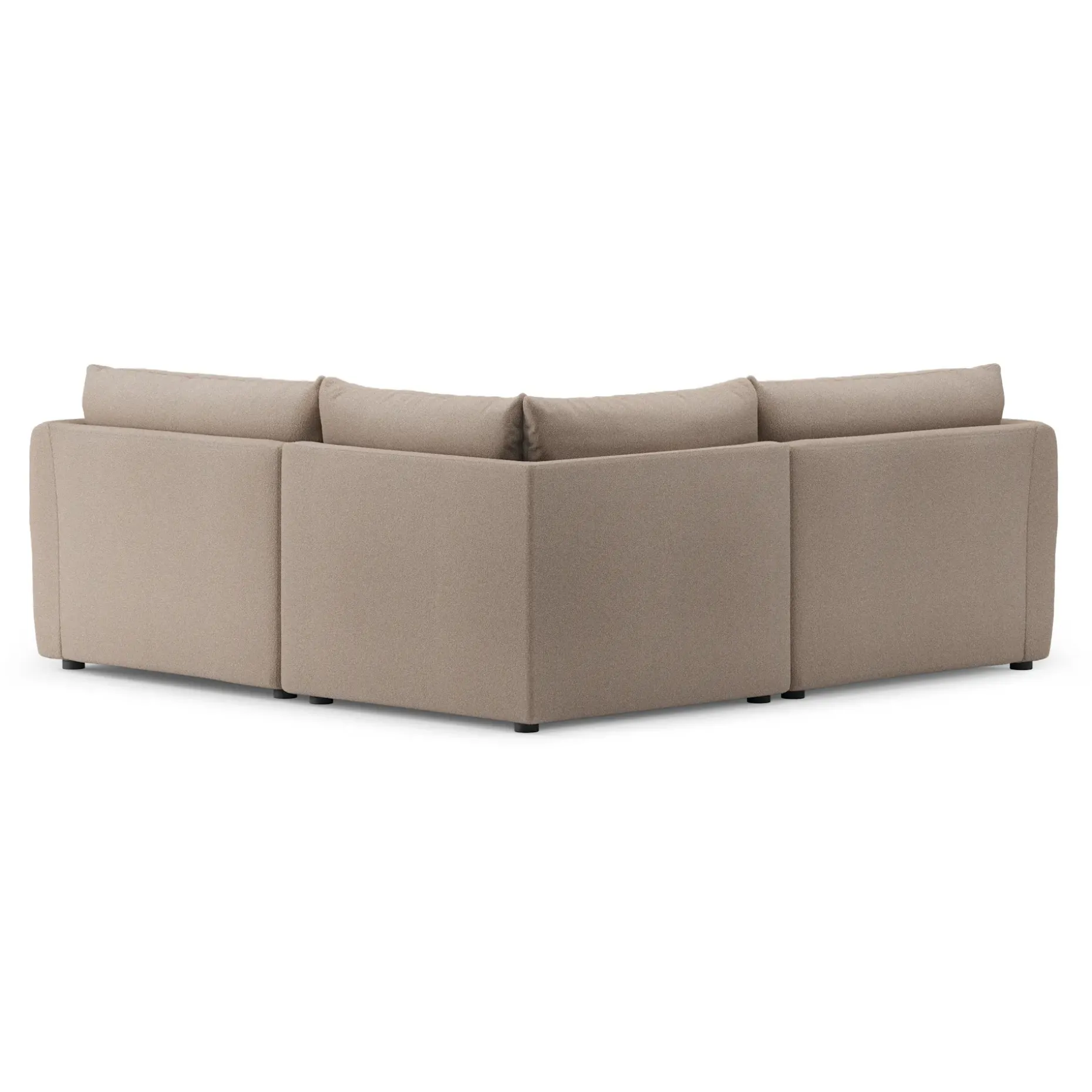 Leigh 87" Modular Corner Sectional - Sandstone Wool Bouclé