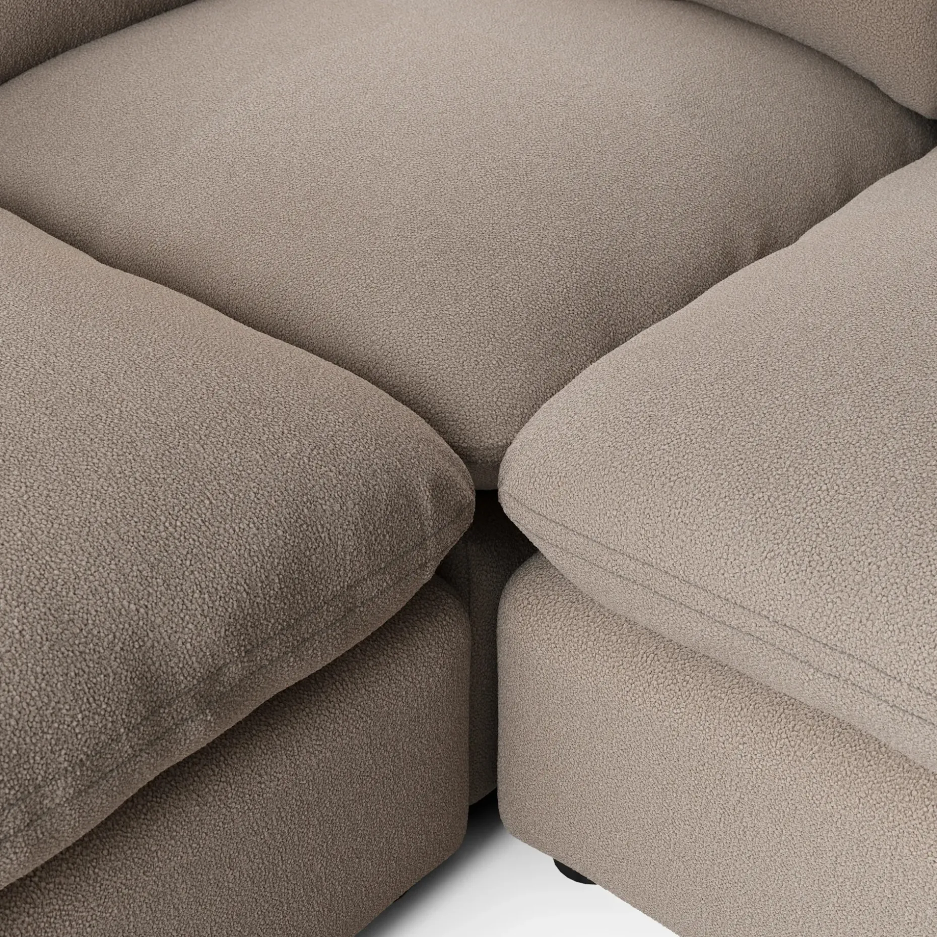 Leigh 87" Modular Corner Sectional - Sandstone Wool Bouclé