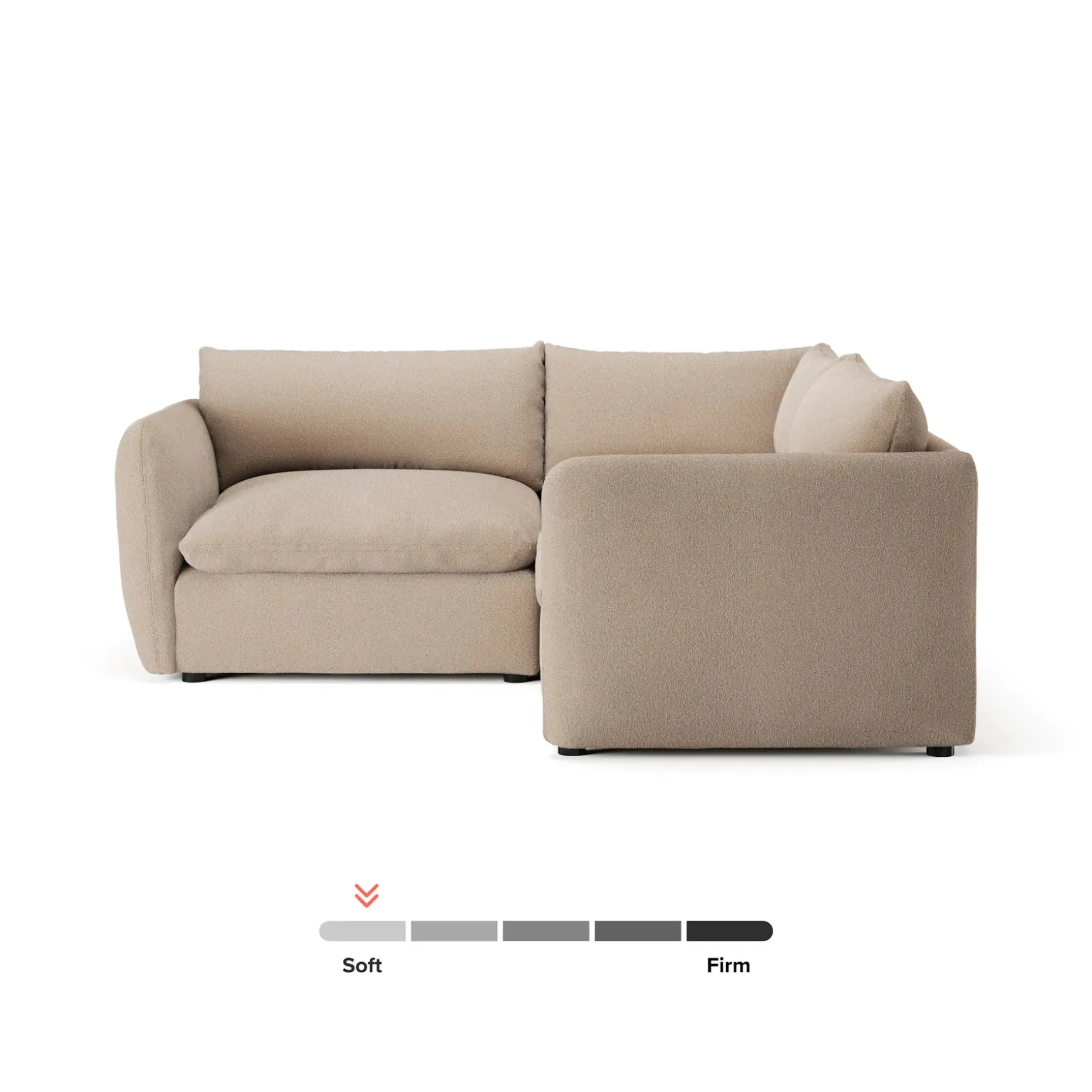 Leigh 87" Modular Corner Sectional - Sandstone Wool Bouclé
