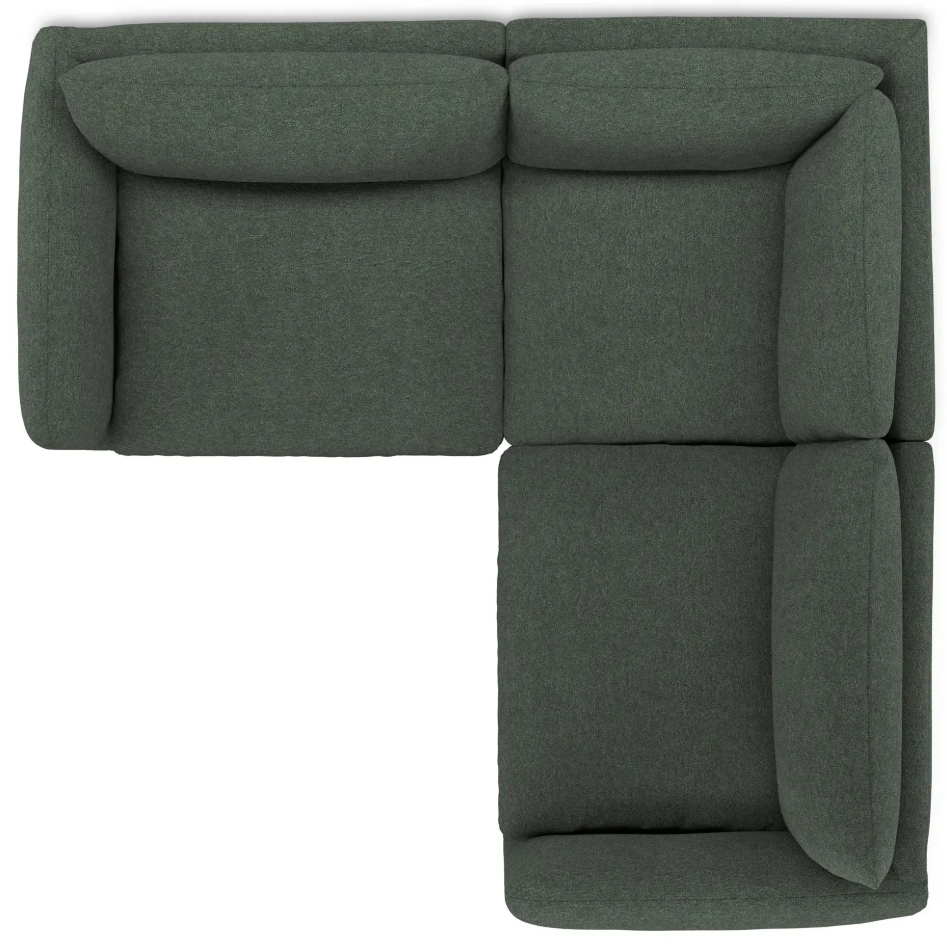 Leigh 87" Modular Corner Sectional - Green Wool Bouclé