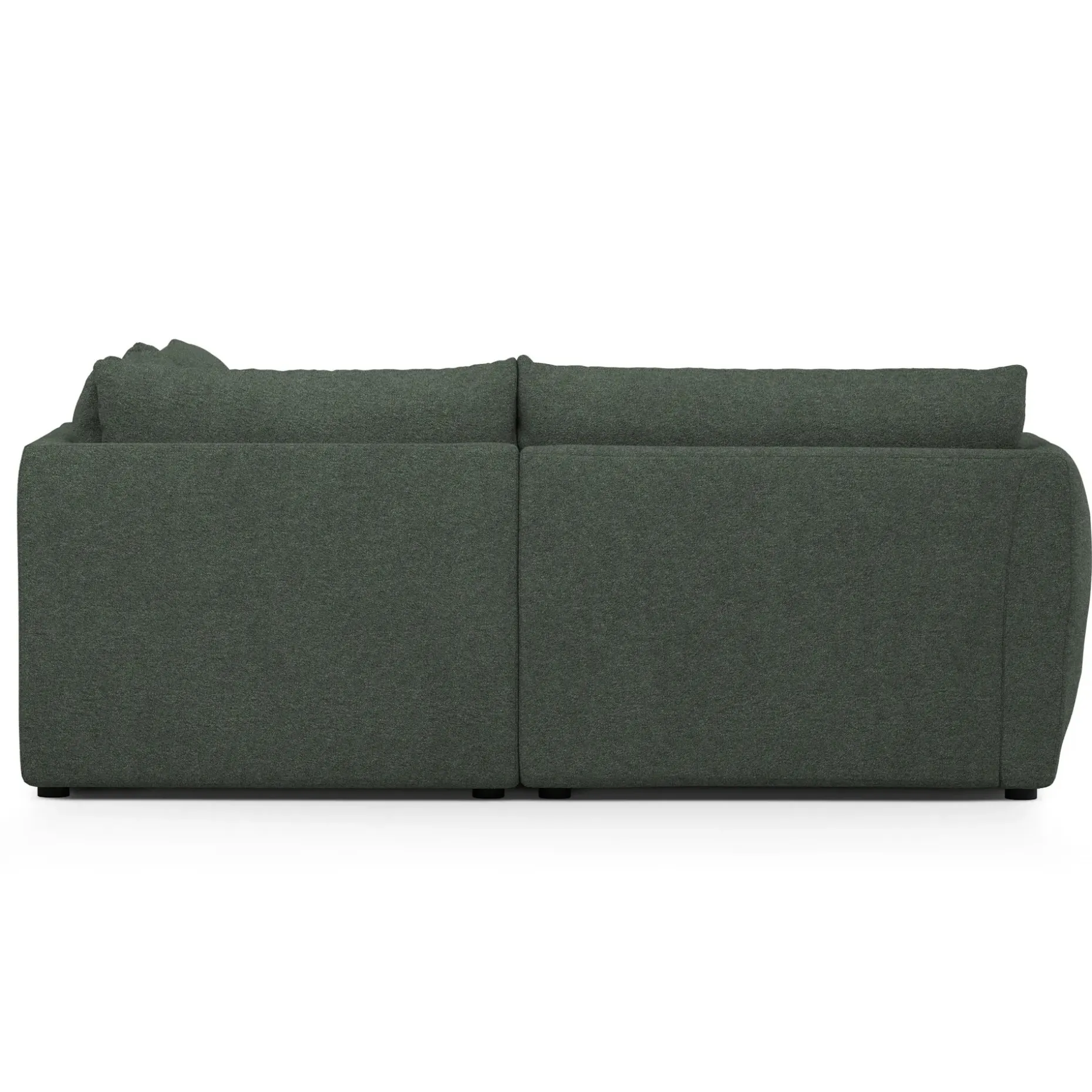 Leigh 87" Modular Corner Sectional - Green Wool Bouclé