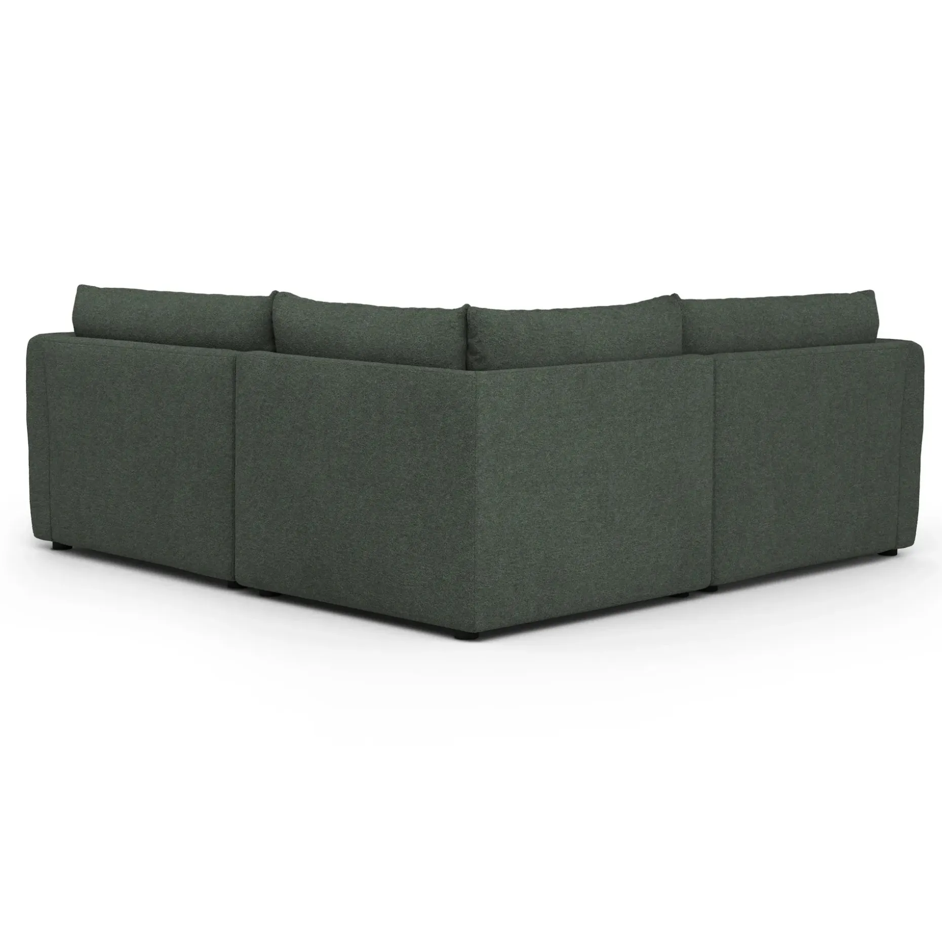 Leigh 87" Modular Corner Sectional - Green Wool Bouclé