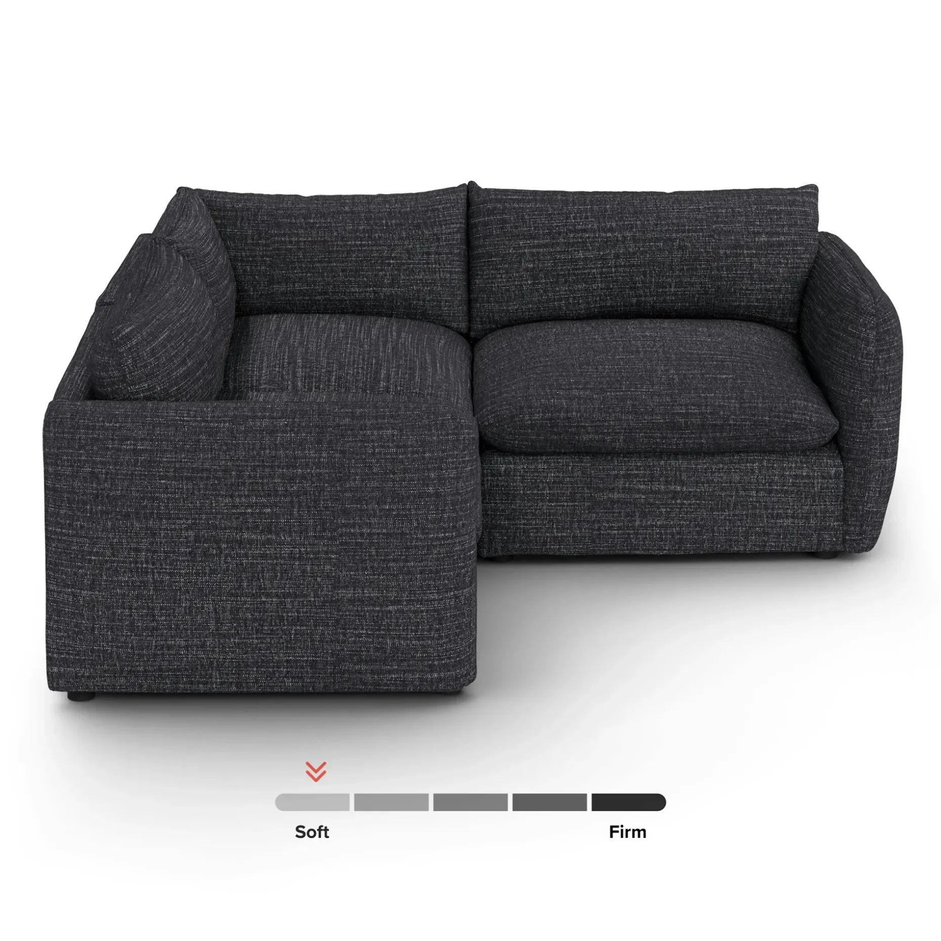 Leigh 87" Modular Corner Sectional - Napa Charcoal