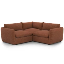 Leigh 87" Modular Corner Sectional - Napa Rust