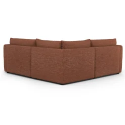 Leigh 87" Modular Corner Sectional - Napa Rust