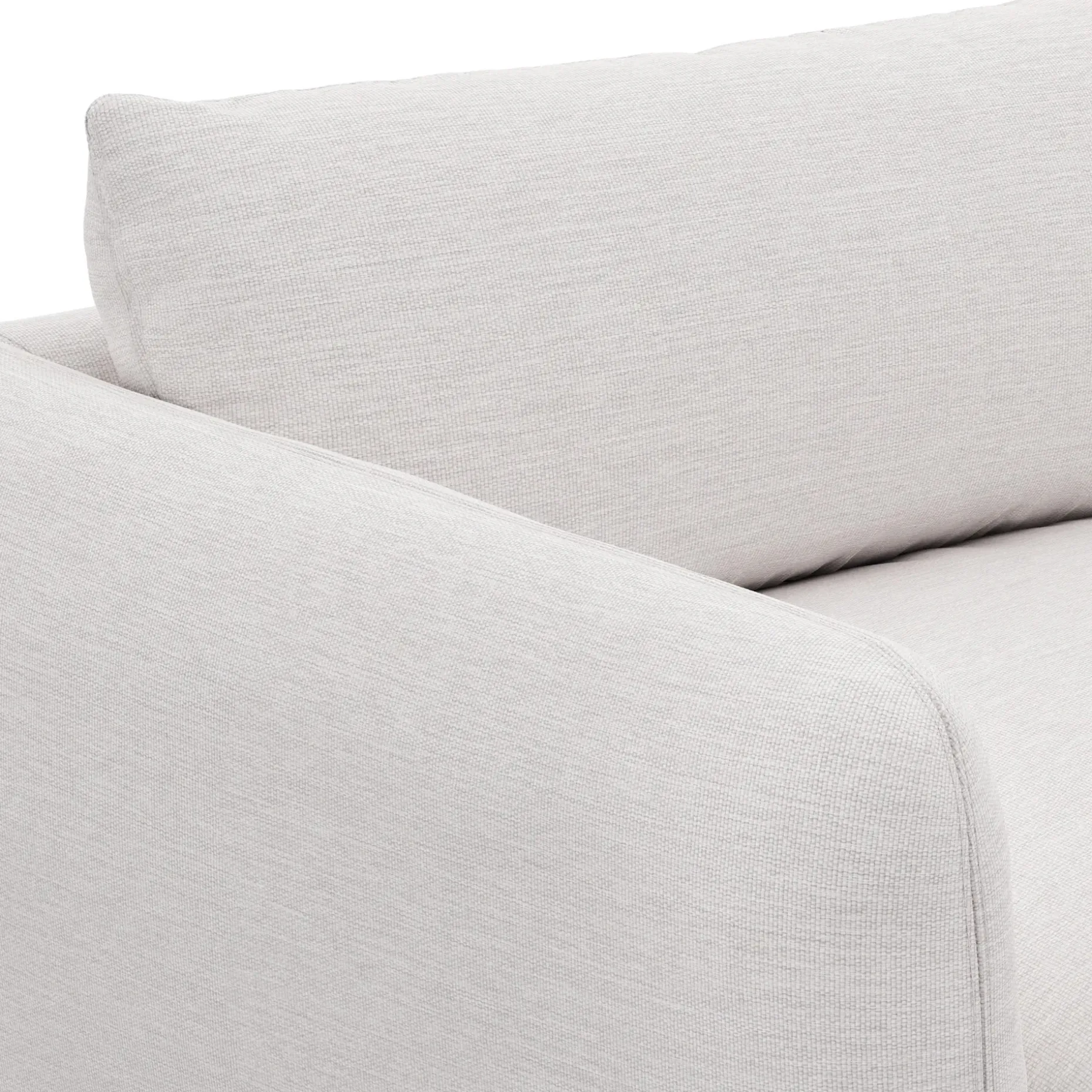 Leigh 87" Modular Corner Sectional - Silver Ivory