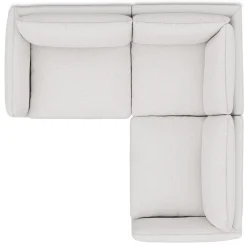 Leigh 87" Modular Corner Sectional - Silver Ivory