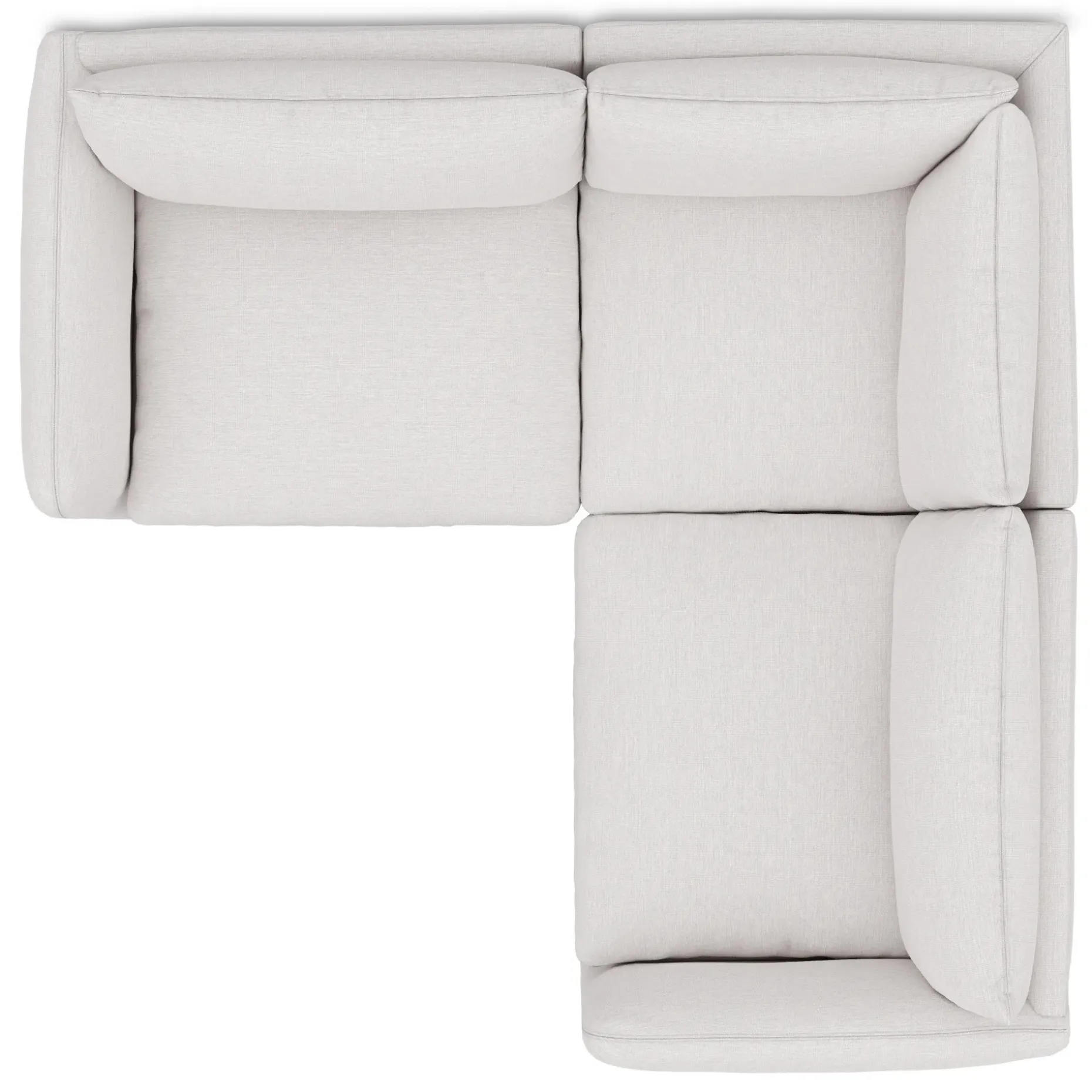 Leigh 87" Modular Corner Sectional - Silver Ivory