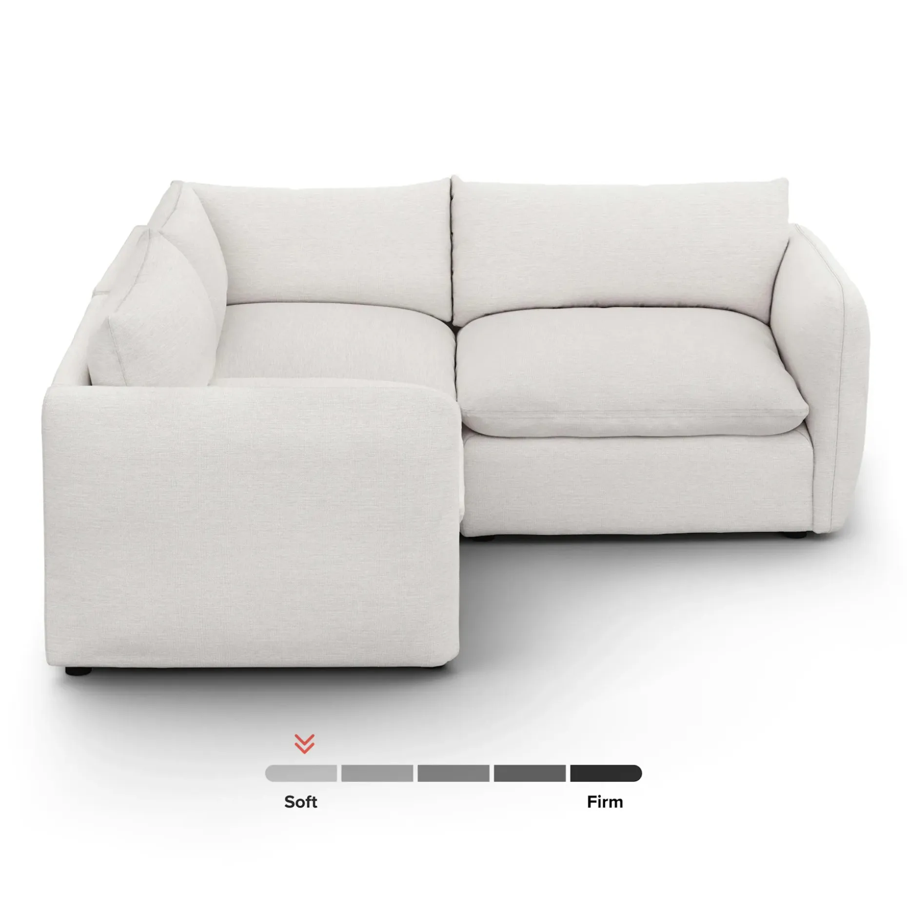 Leigh 87" Modular Corner Sectional - Silver Ivory