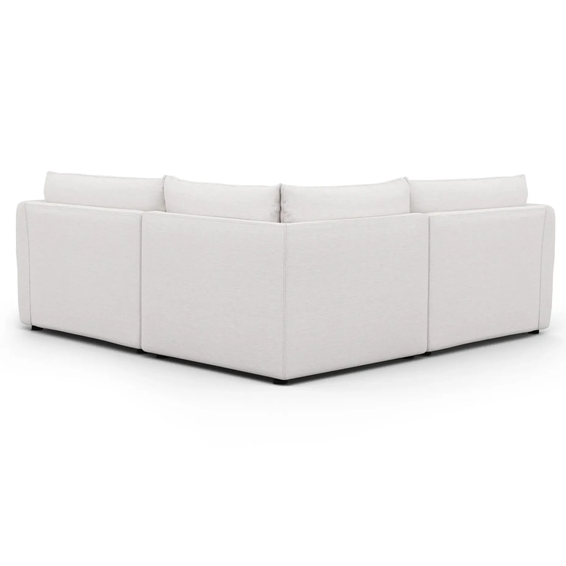 Leigh 87" Modular Corner Sectional - Silver Ivory