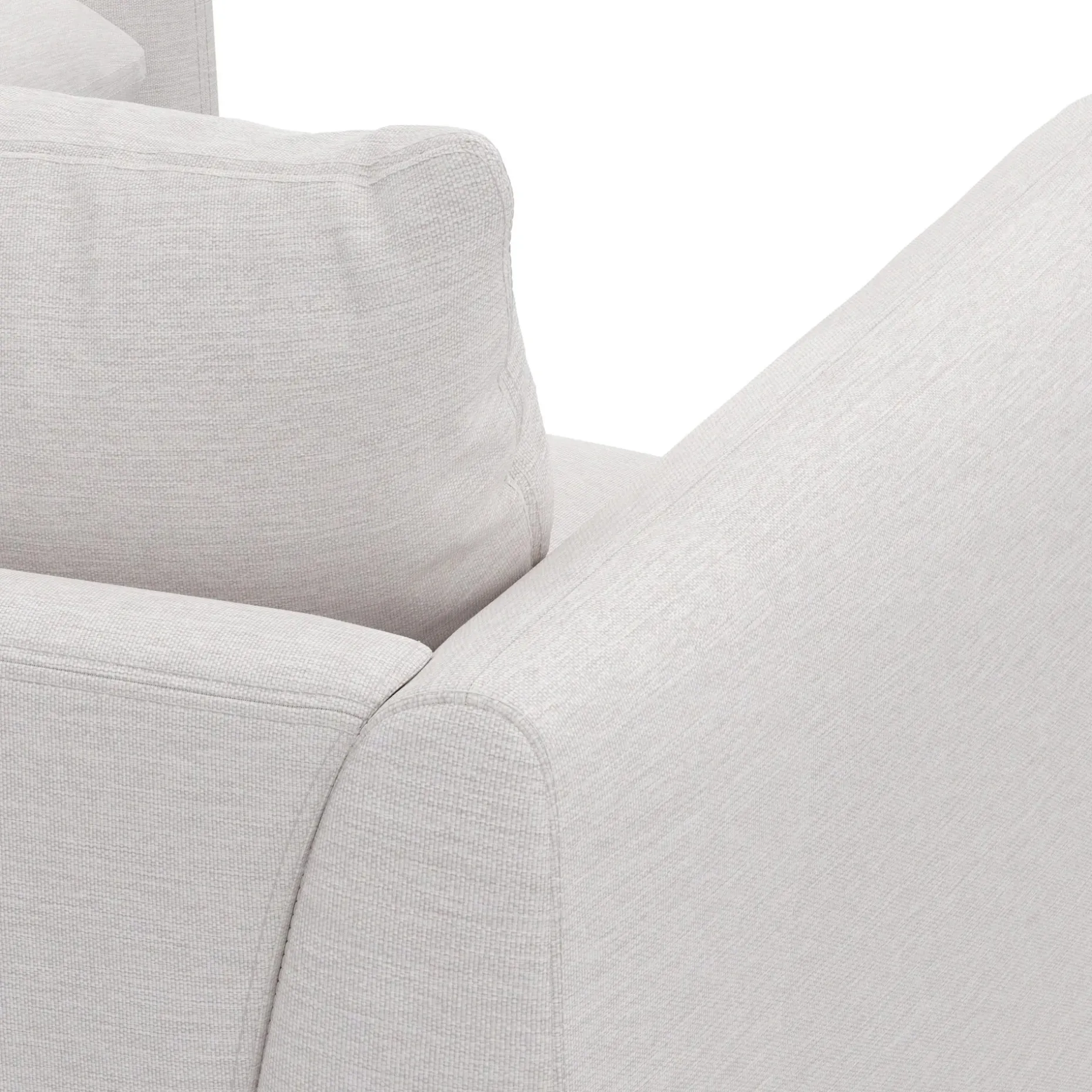 Leigh 87" Modular Corner Sectional - Silver Ivory