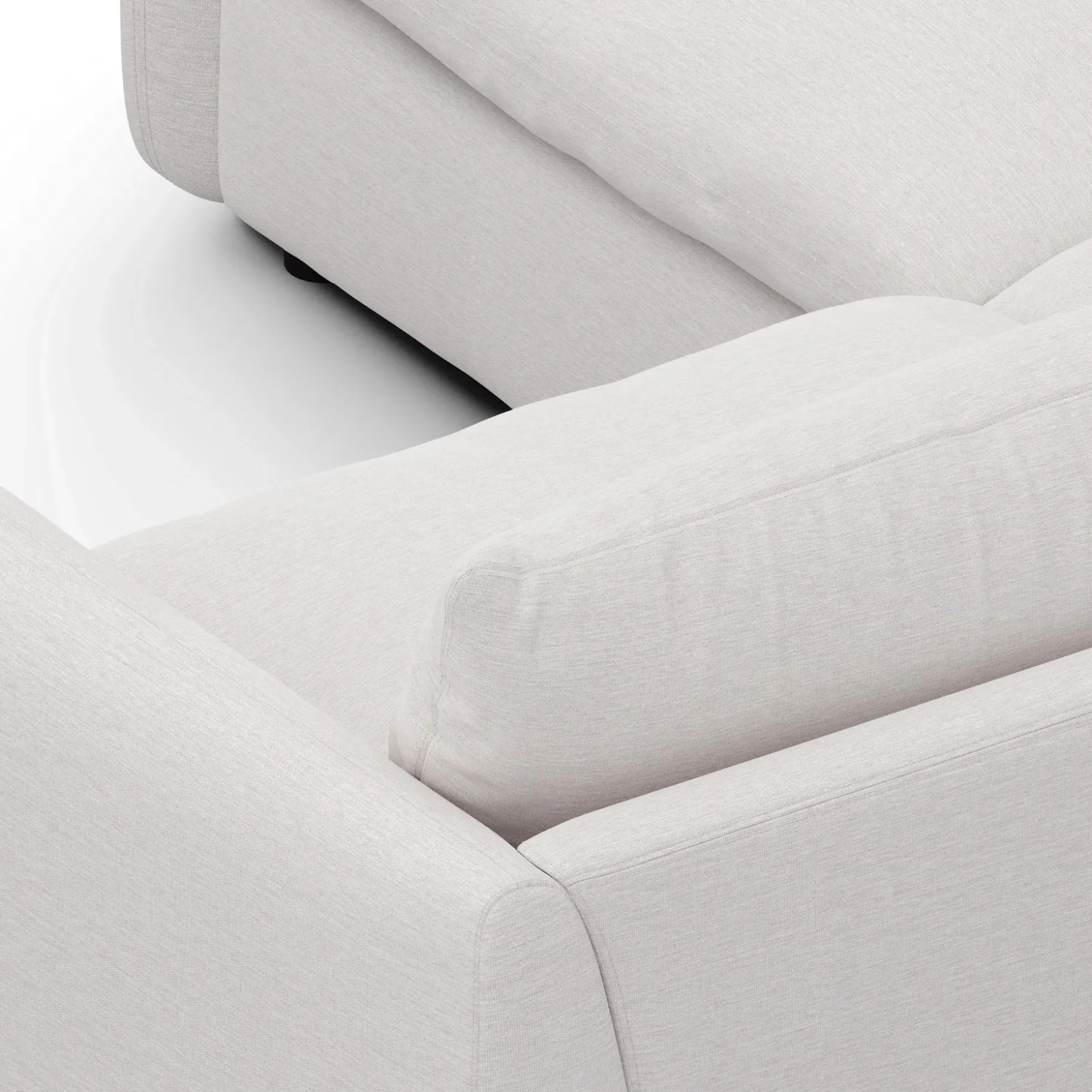 Leigh 87" Modular Corner Sectional - Silver Ivory