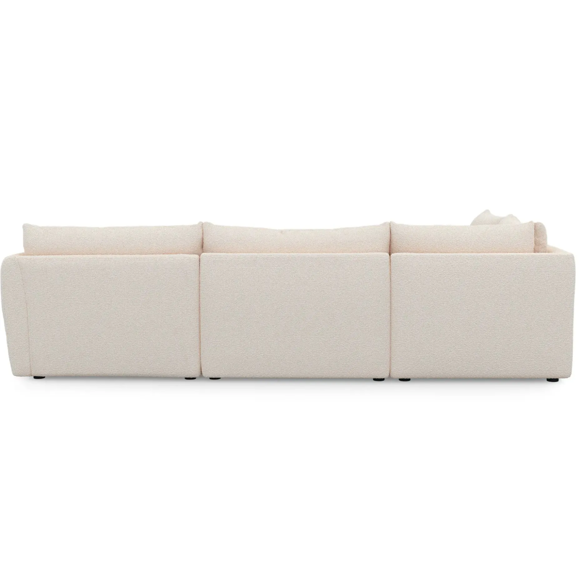 Leigh 126" Modular L Sectional - Ivory Wool Bouclé