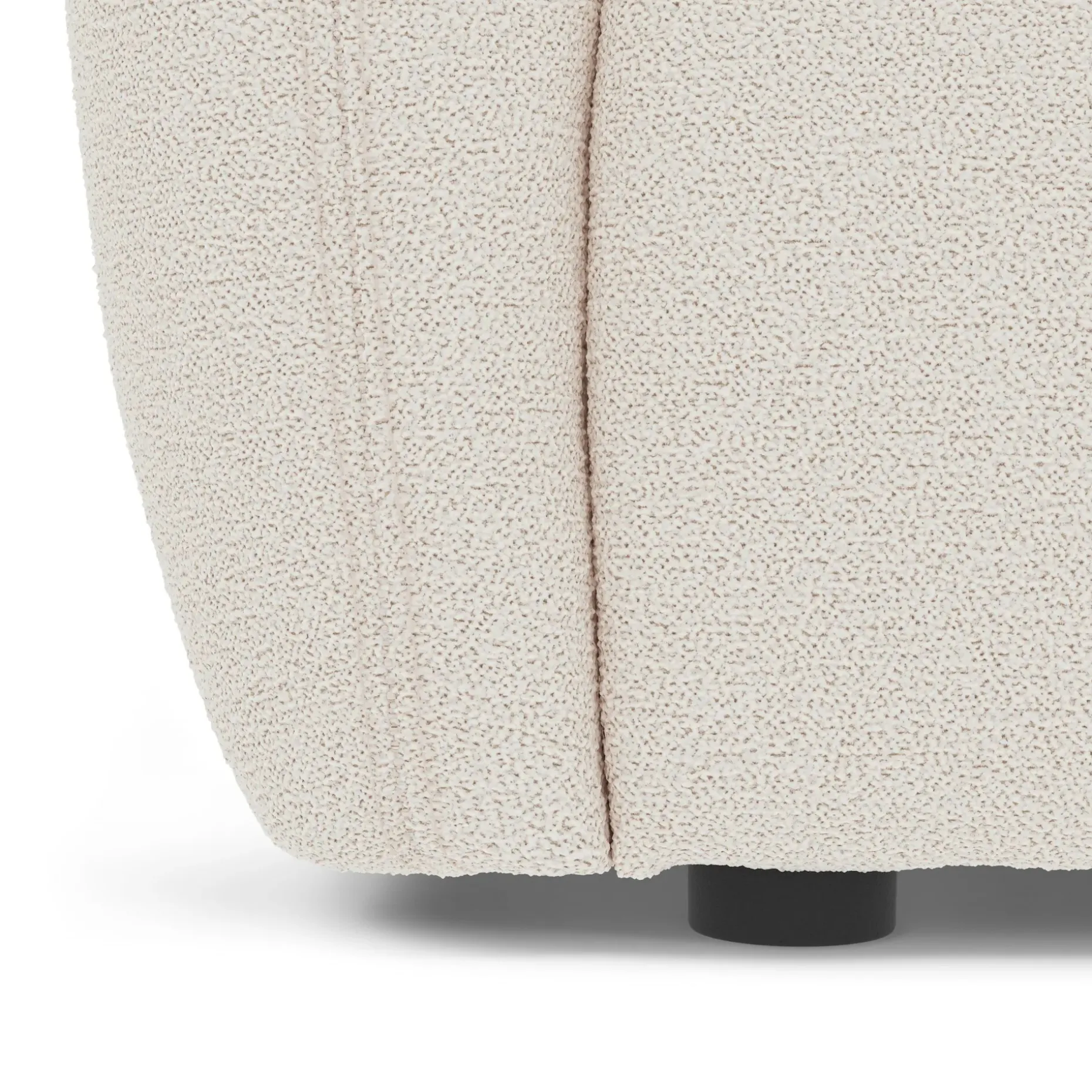 Leigh 126" Modular L Sectional - Ivory Wool Bouclé