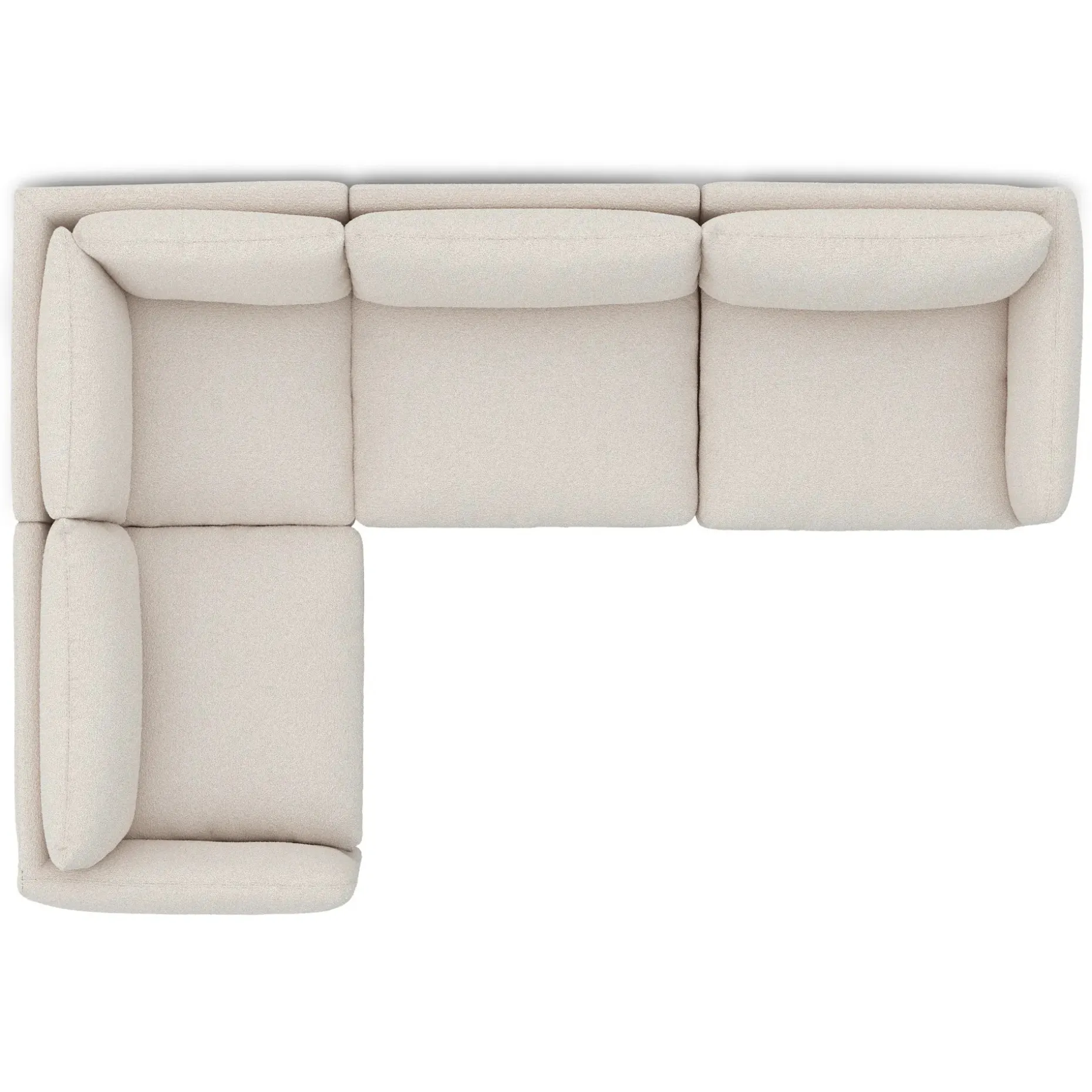 Leigh 126" Modular L Sectional - Ivory Wool Bouclé