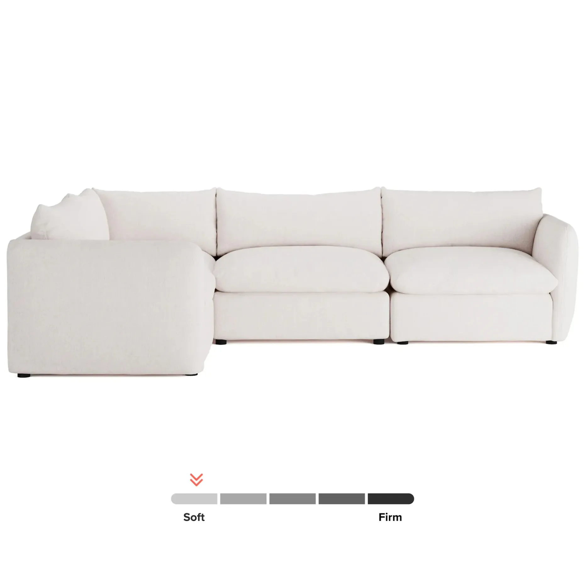 Leigh 126" Modular L Sectional - Napa White