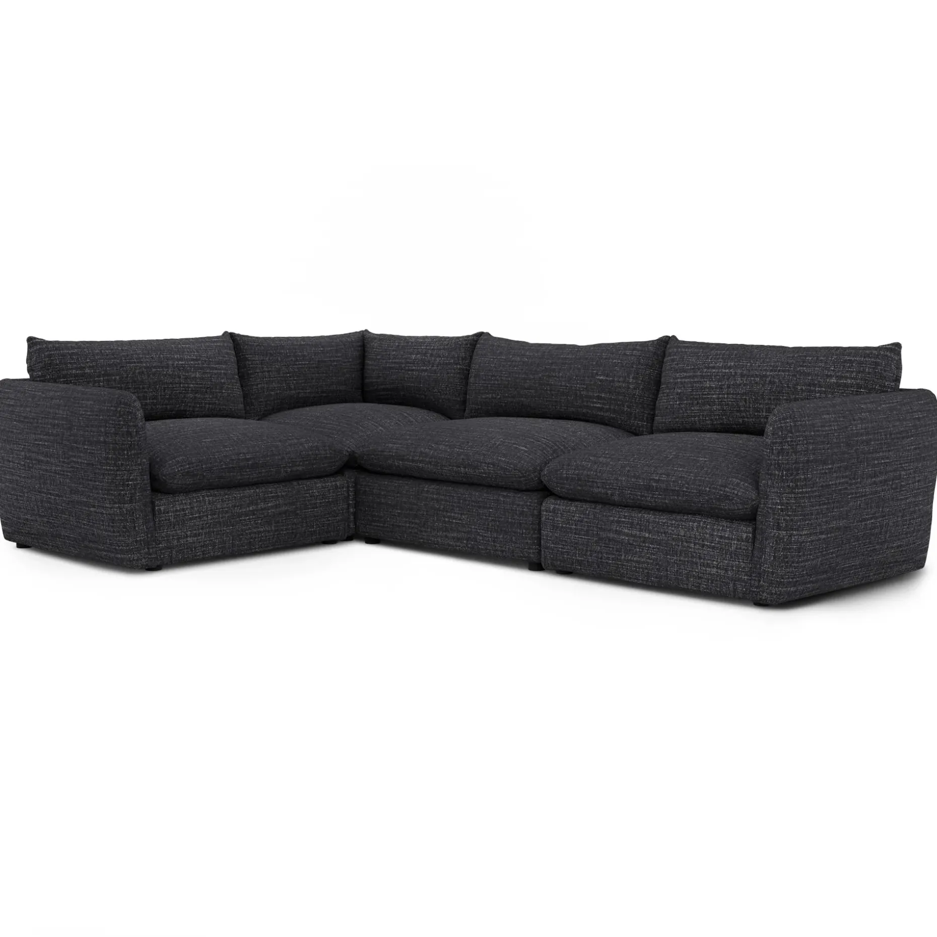 Leigh 126" Modular L Sectional - Napa Charcoal