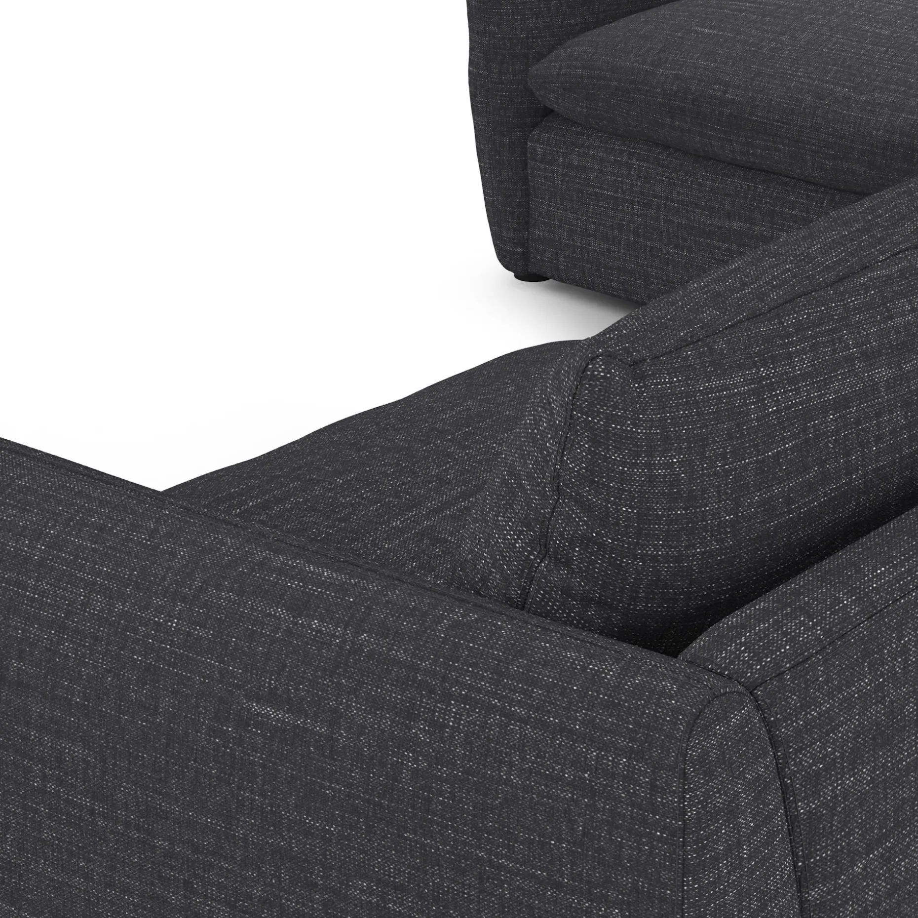 Leigh 126" Modular L Sectional - Napa Charcoal
