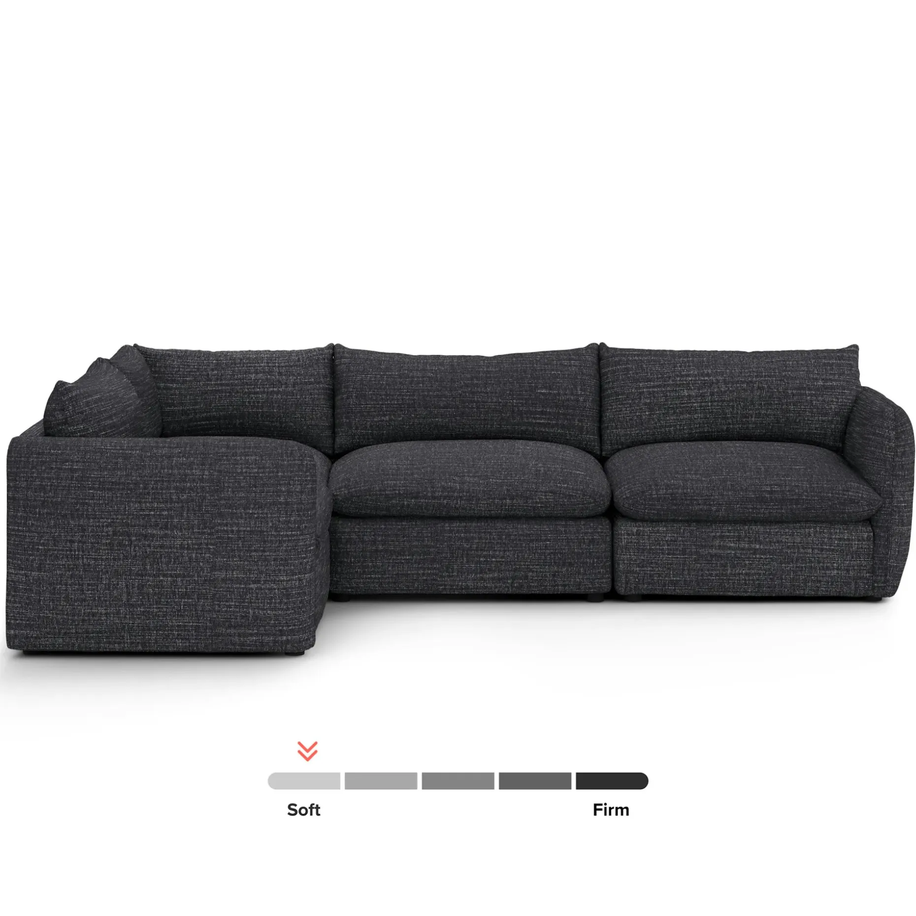 Leigh 126" Modular L Sectional - Napa Charcoal