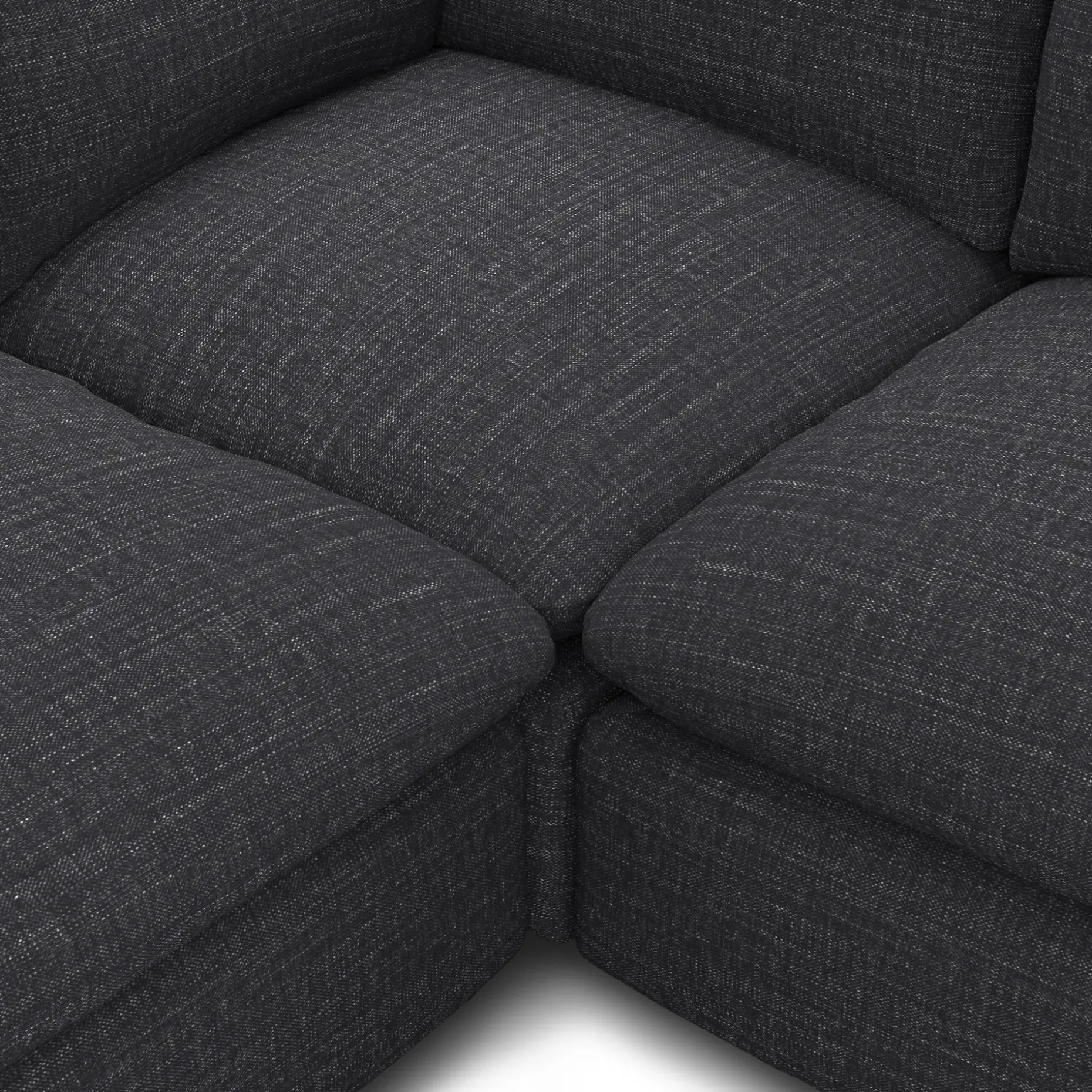 Leigh 126" Modular L Sectional - Napa Charcoal