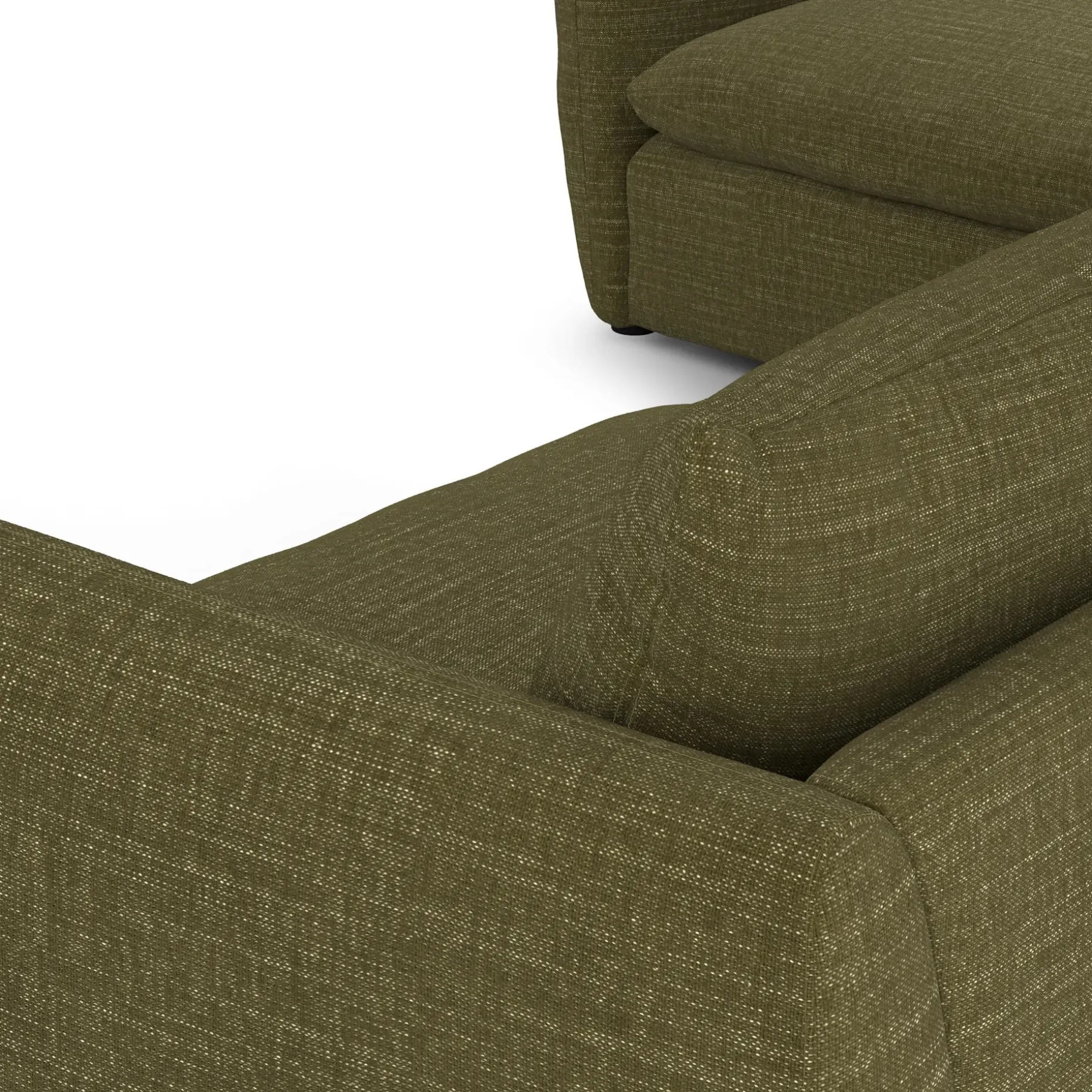 Leigh 126" Modular L Sectional - Napa Moss