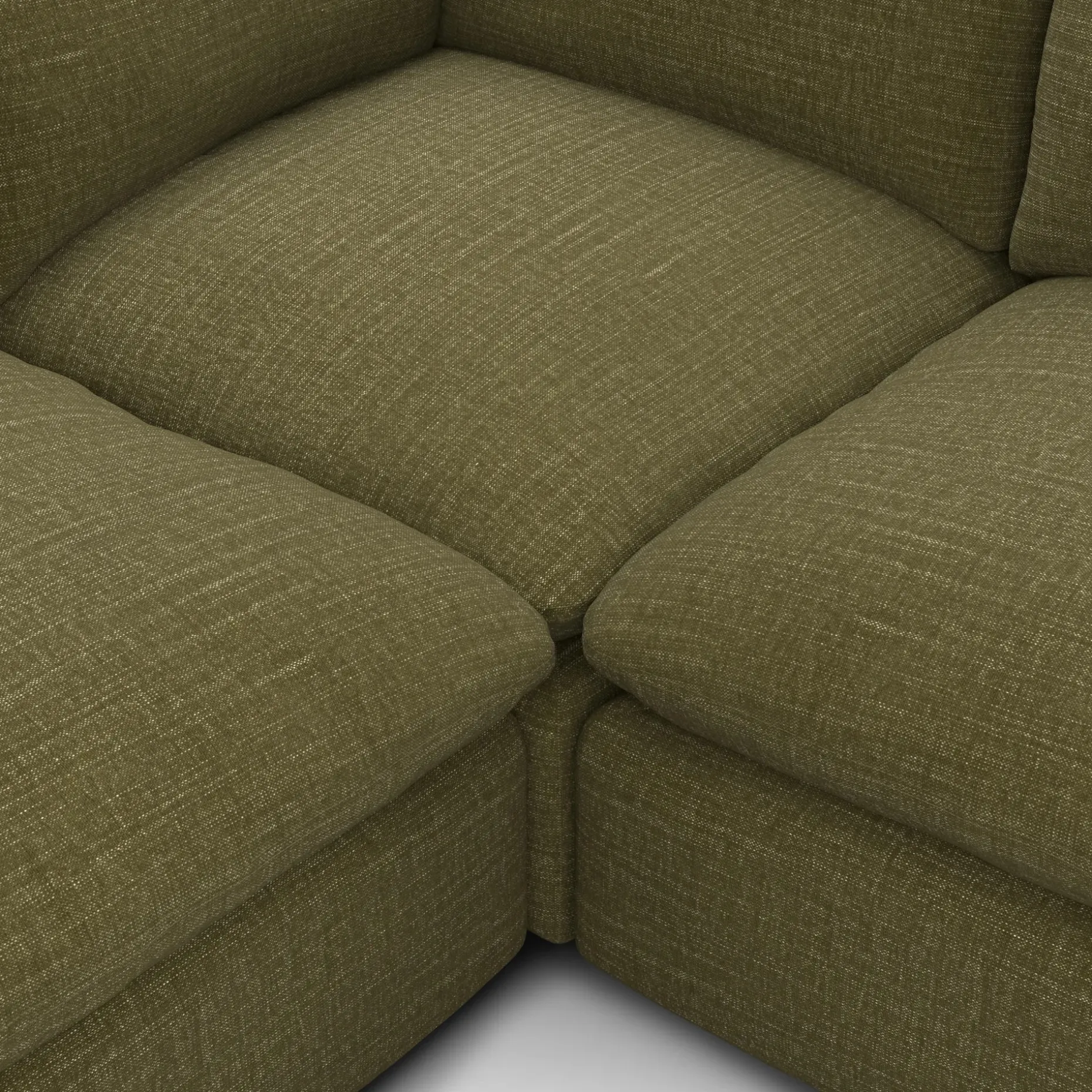 Leigh 126" Modular L Sectional - Napa Moss