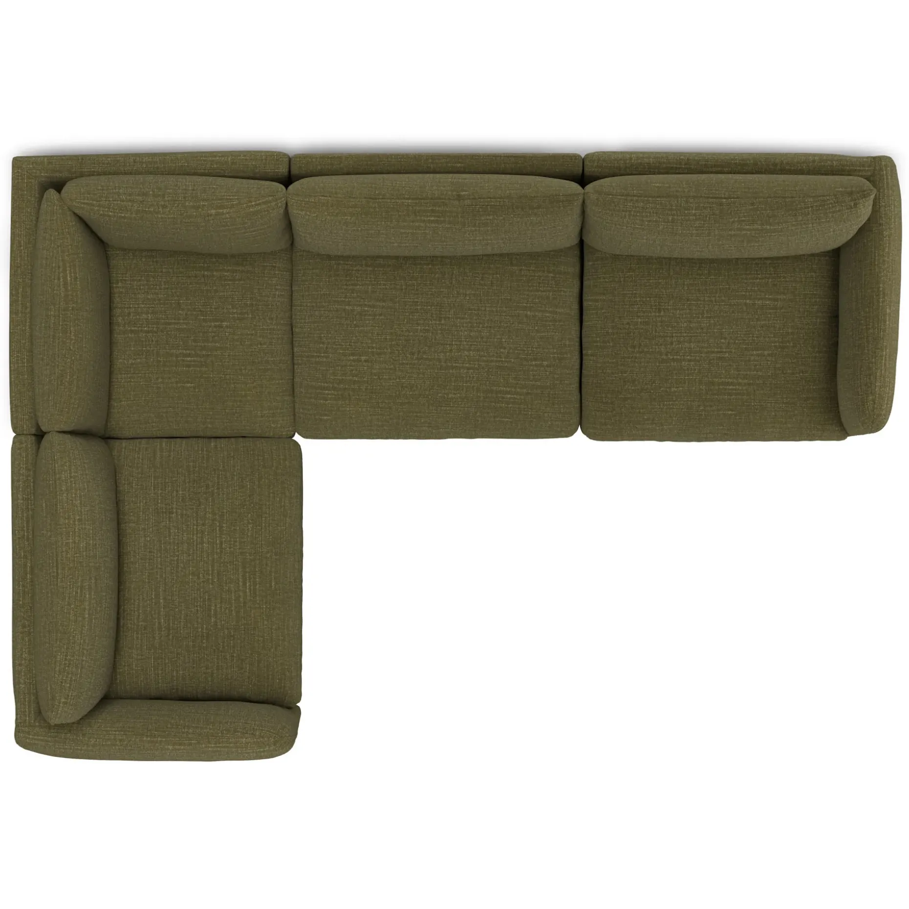 Leigh 126" Modular L Sectional - Napa Moss