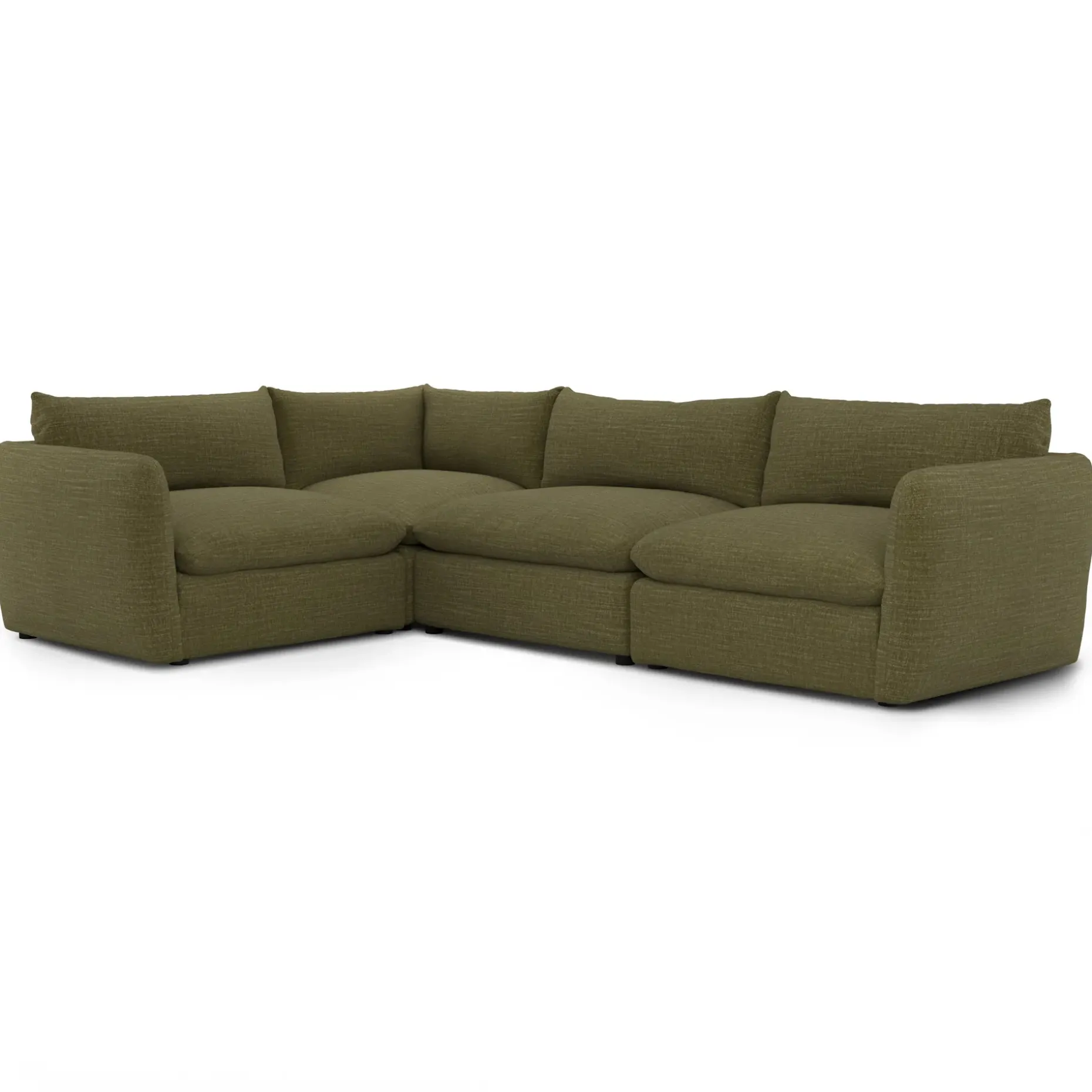 Leigh 126" Modular L Sectional - Napa Moss