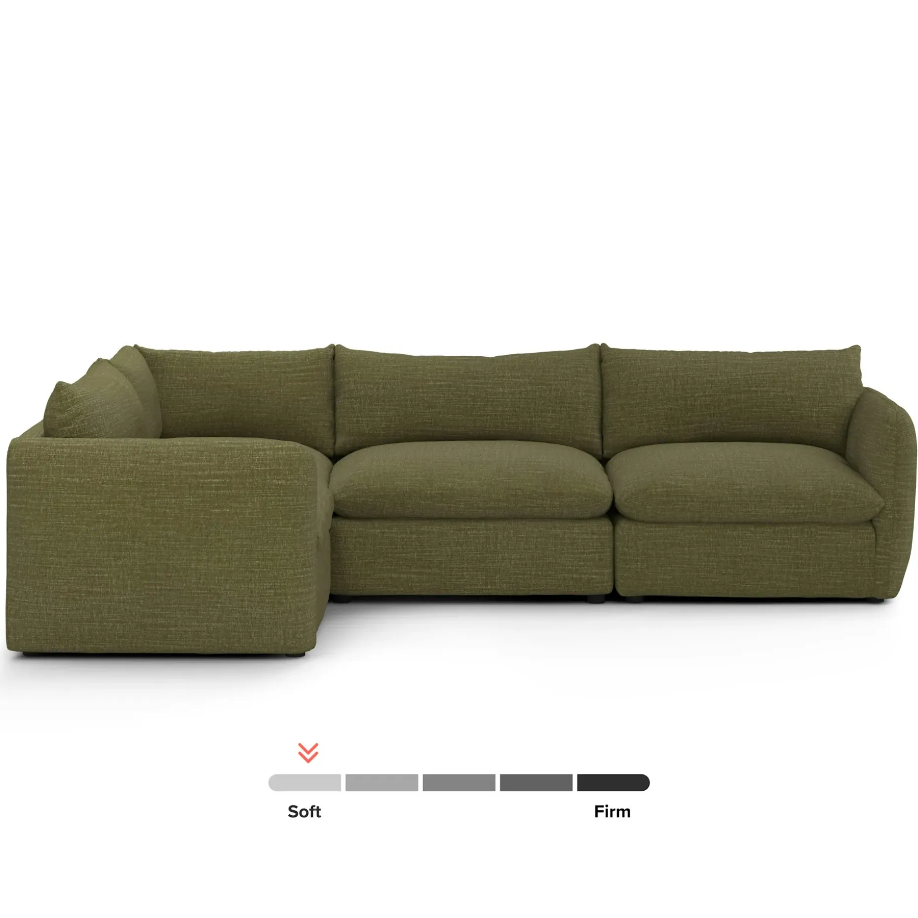Leigh 126" Modular L Sectional - Napa Moss